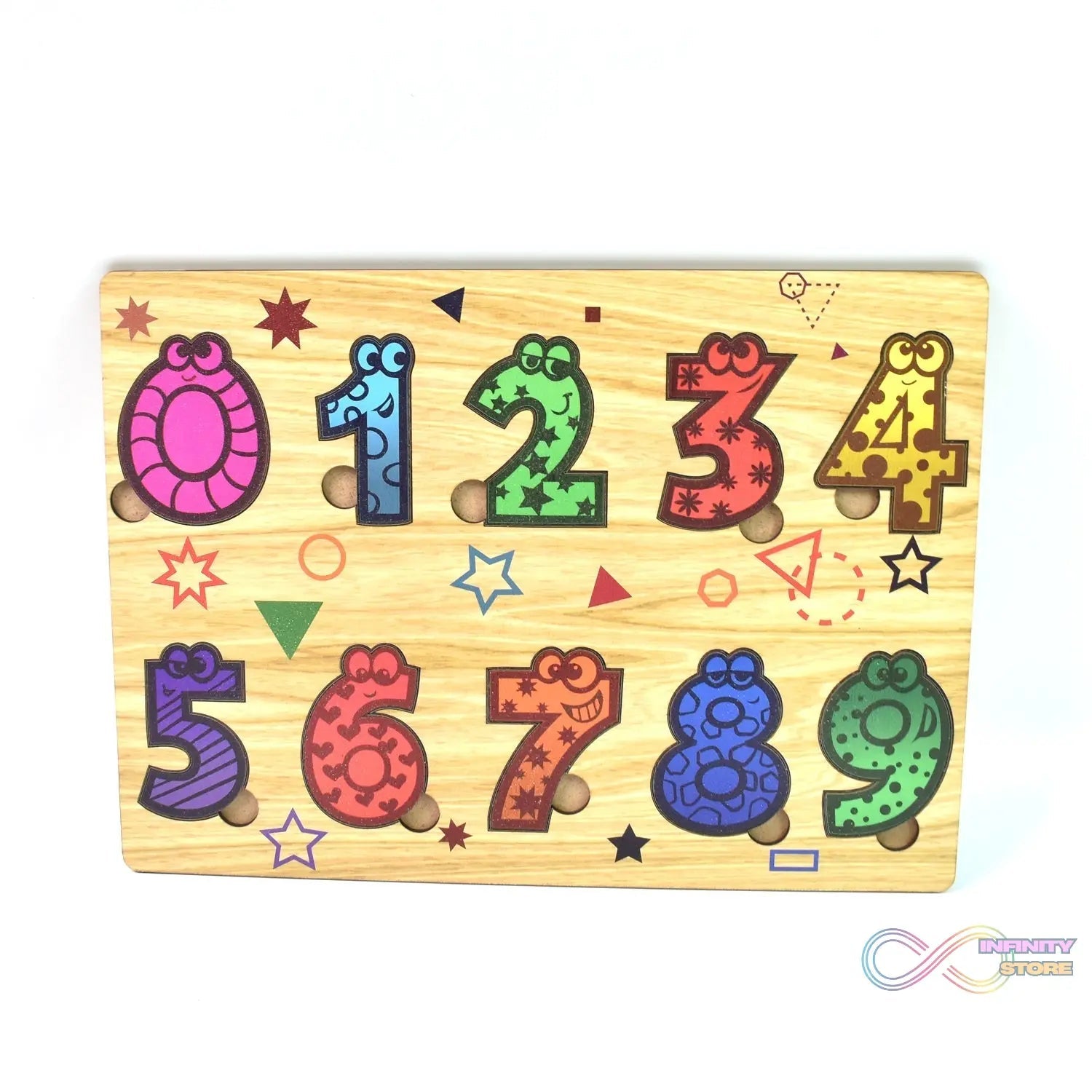 Wooden Number Puzzle Learning Educational Board (1 Set / 28×20 Cm) - infinityexculsivestore.com