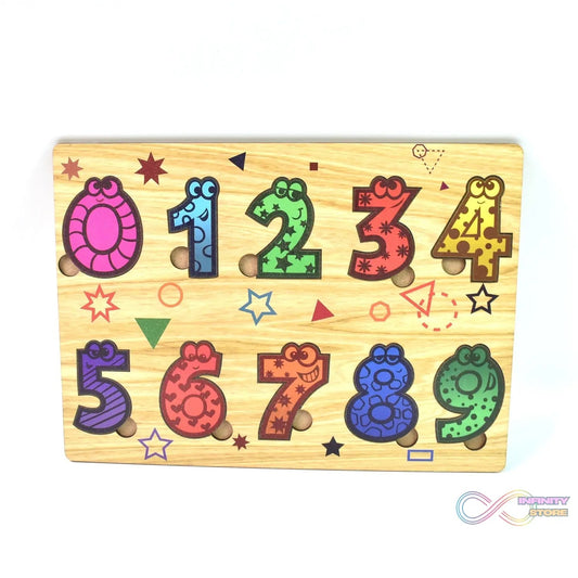 Wooden Number Puzzle Learning Educational Board (1 Set / 28Γ20 Cm) - infinityexculsivestore.com