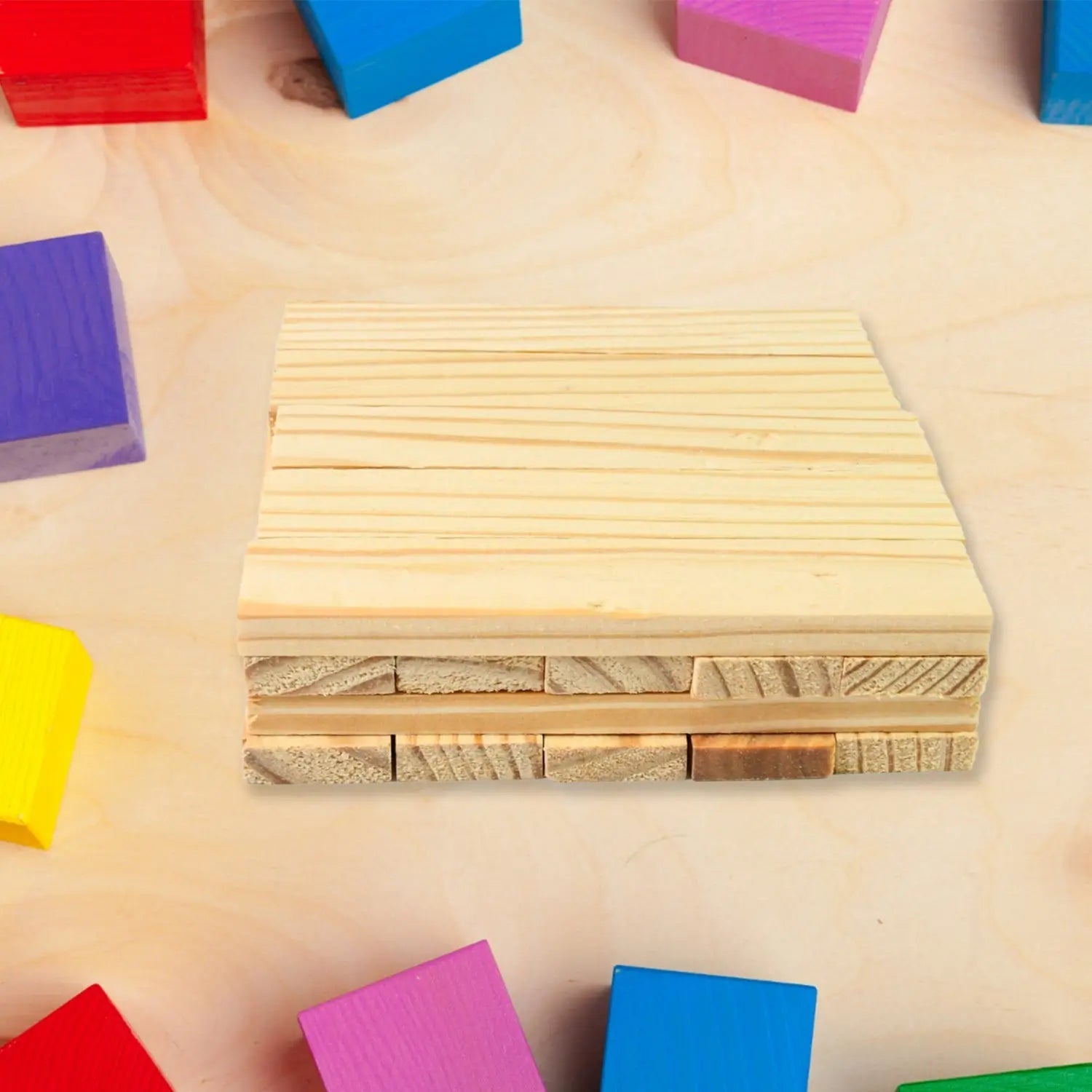 Wooden Pattern Brain Puzzles 20 Pcs Wooden Strips, 40 Pattern Cards (1 Set) - infinityexculsivestore.com