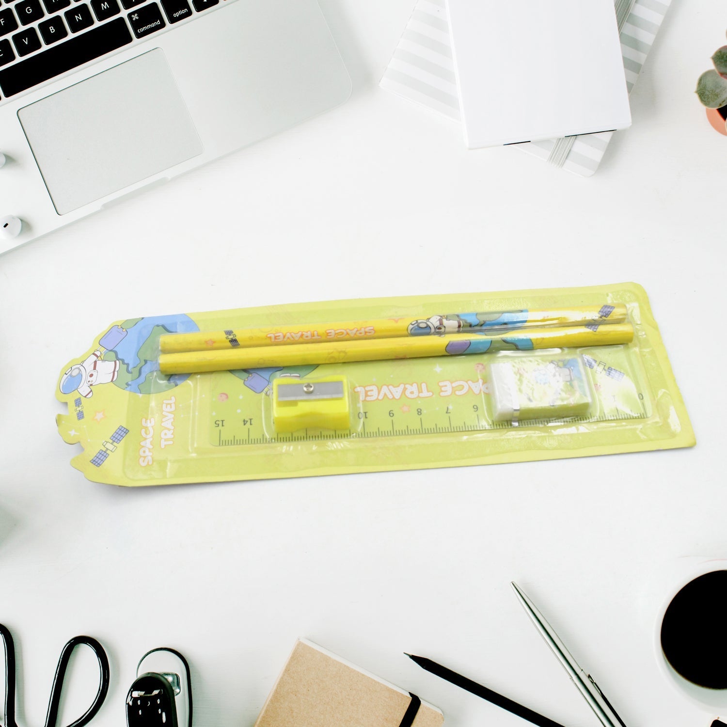 Wooden Pencil Set (5 Pc): School Supplies, Stationery Set for Kids - infinityexculsivestore.com