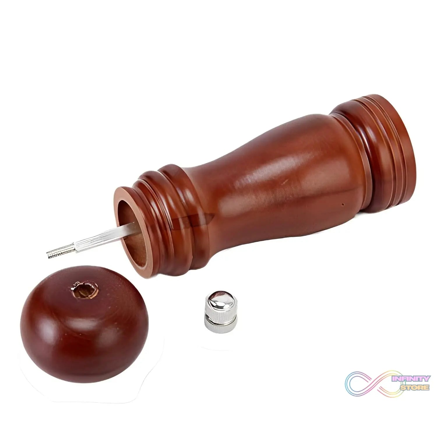 Wooden Pepper Mill 6 inch Tall - Best Pepper Grinder (1 Pc) - infinityexculsivestore.com