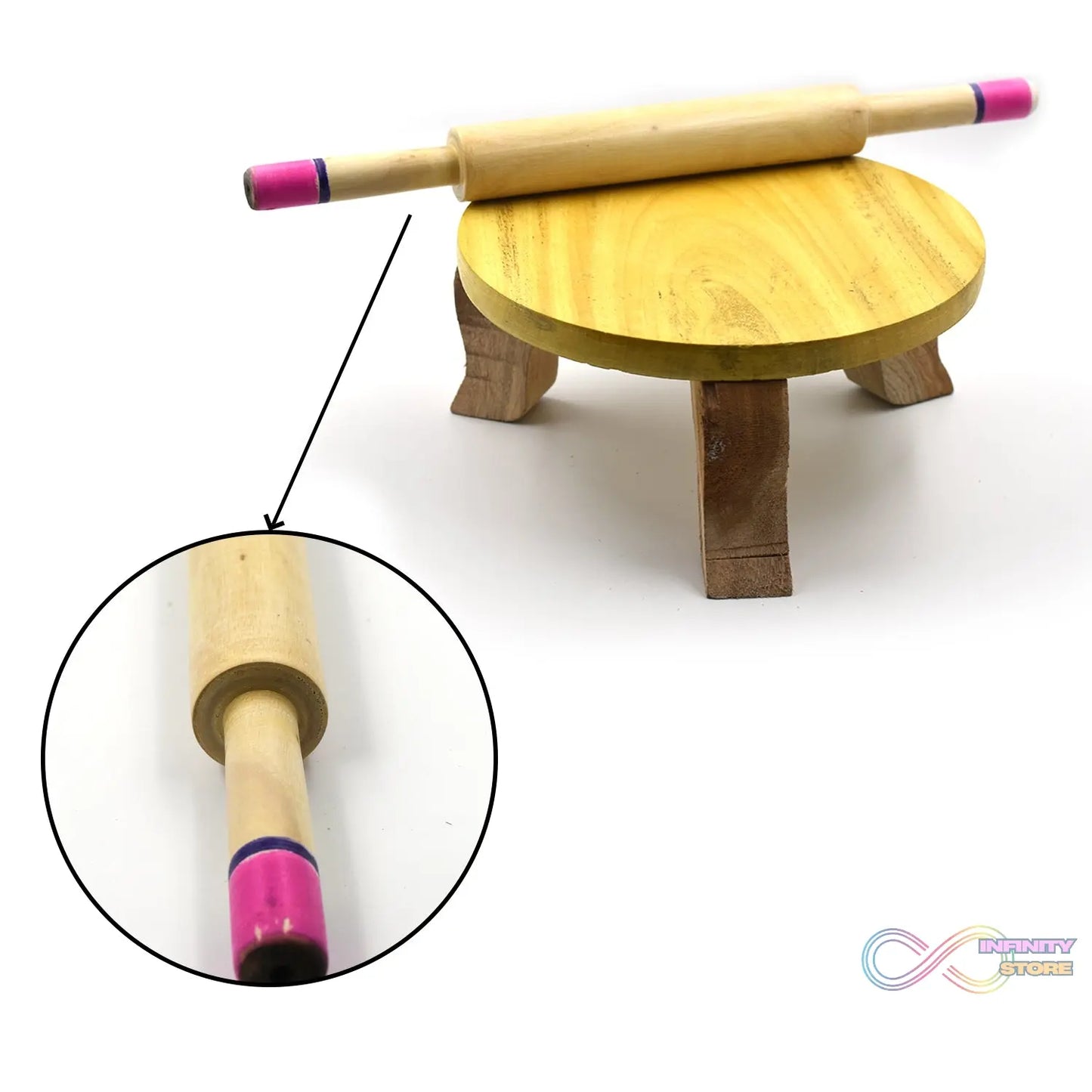 Sturdy wooden rolling pin, perfect for home cooking and baking