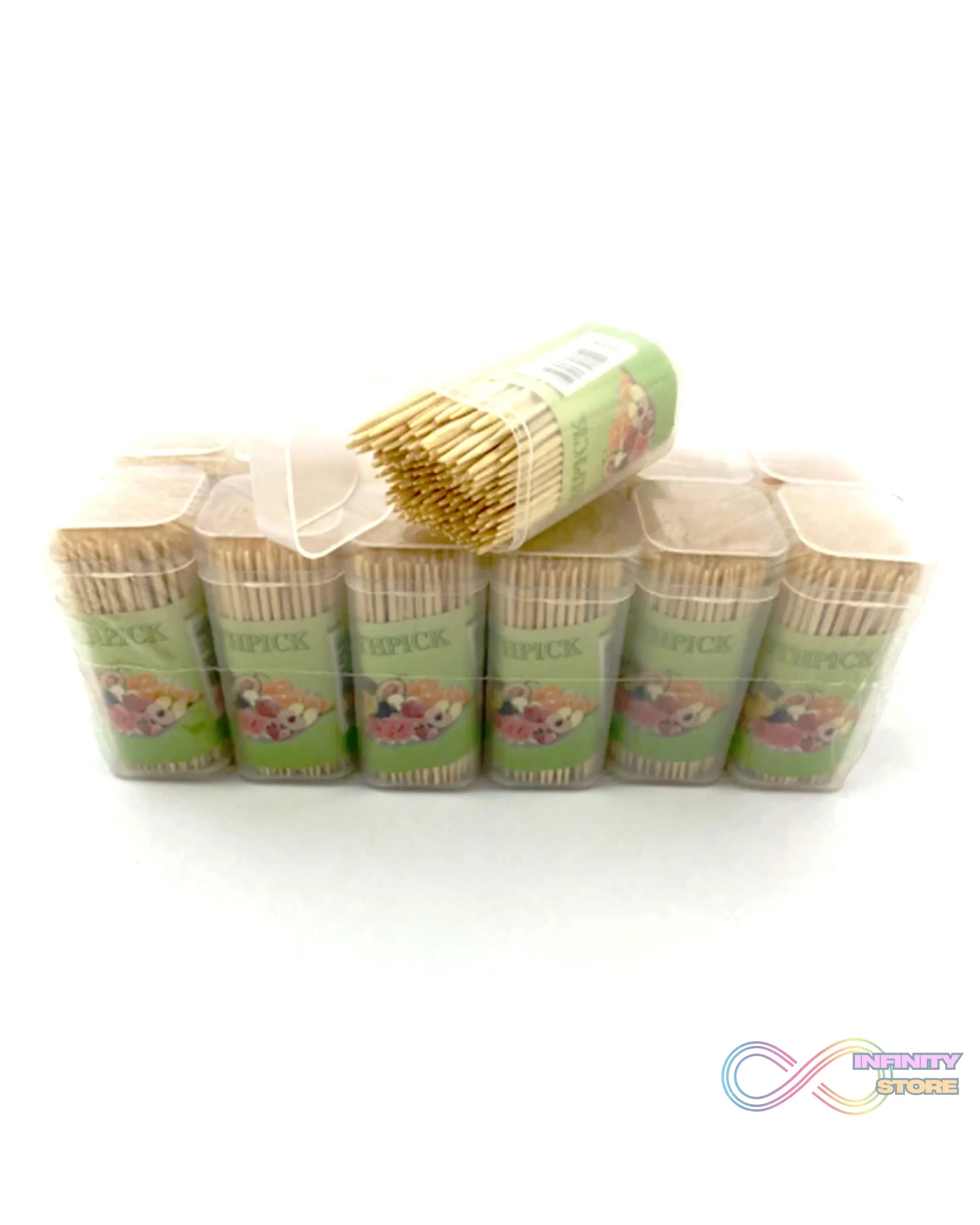 Hygienic wooden toothpicks with practical box