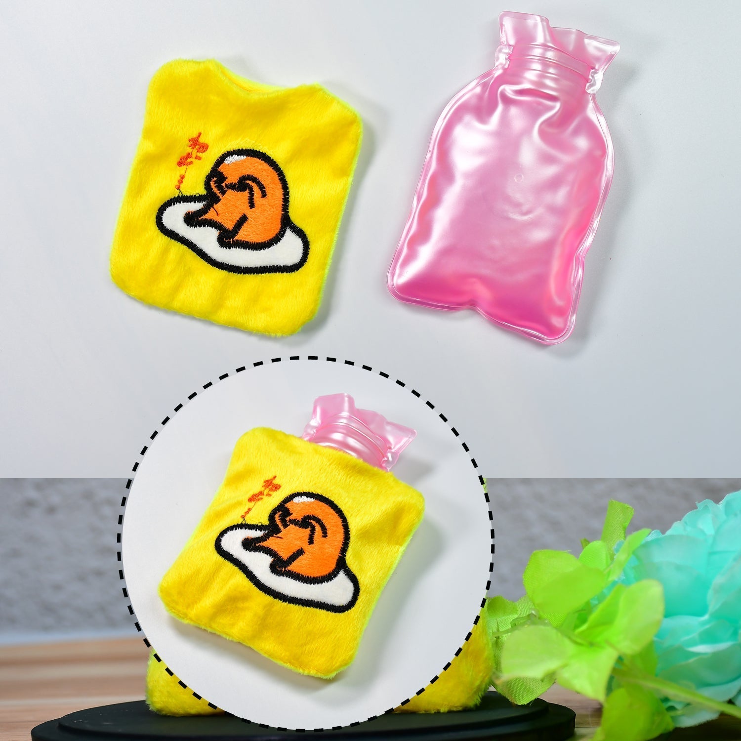 Yellow Duck Head Small Hot Water Bag with Cover for Pain Relief, Neck, Shoulder Pain and Hand, Feet Warmer, Menstrual Cramps. - infinityexculsivestore.com