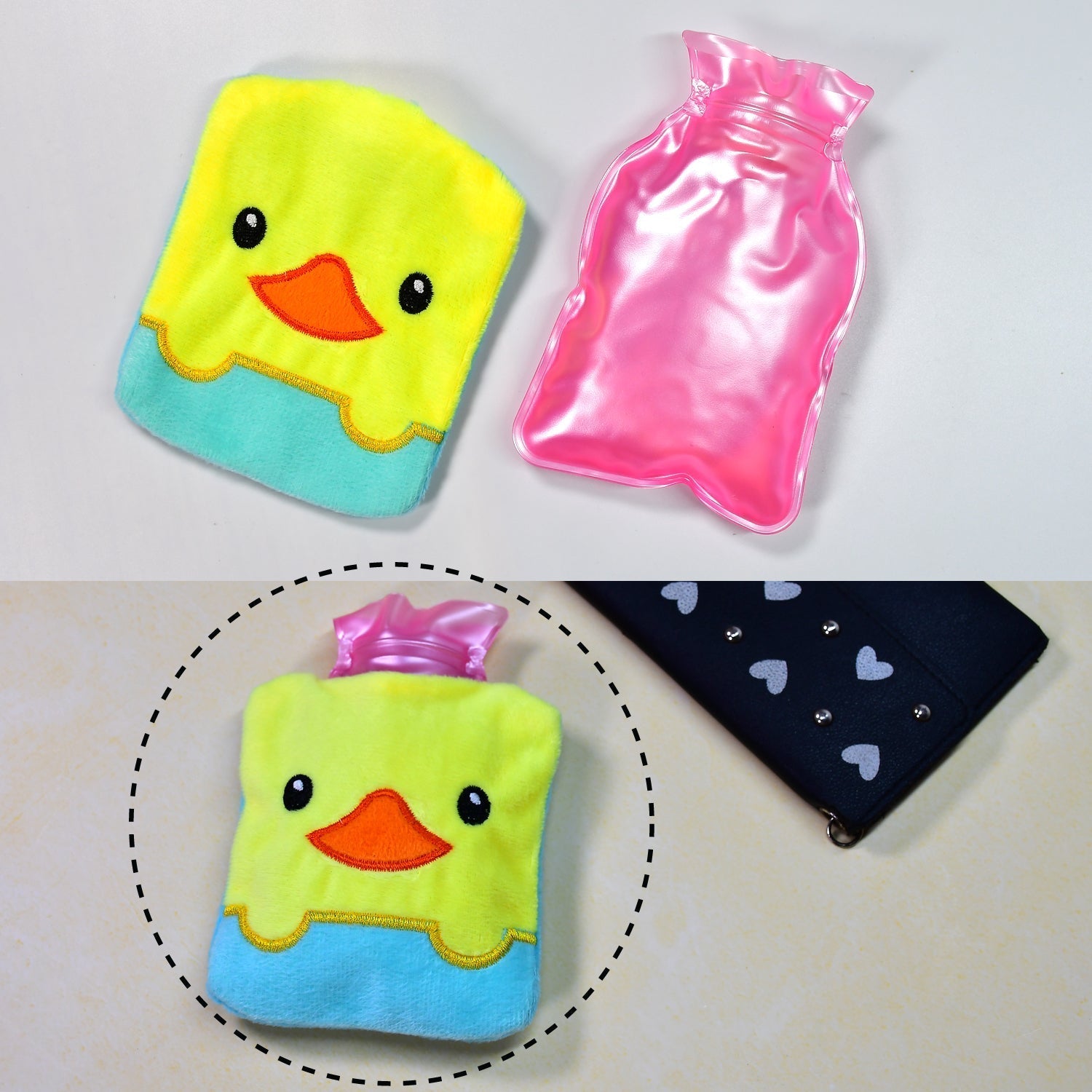 Yellow Duck design small Hot Water Bag with Cover for Pain Relief - infinityexculsivestore.com