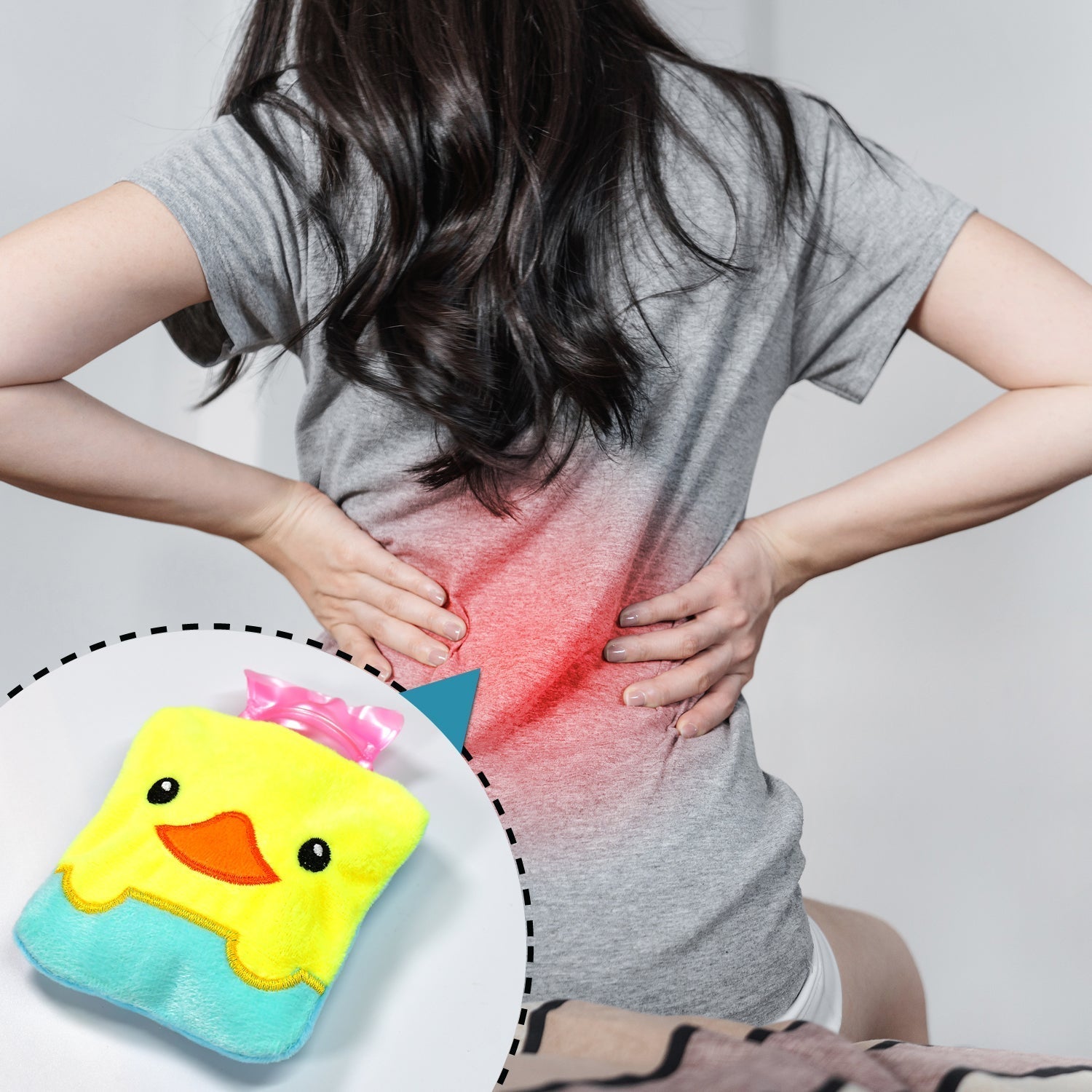 Yellow Duck design small Hot Water Bag with Cover for Pain Relief - infinityexculsivestore.com