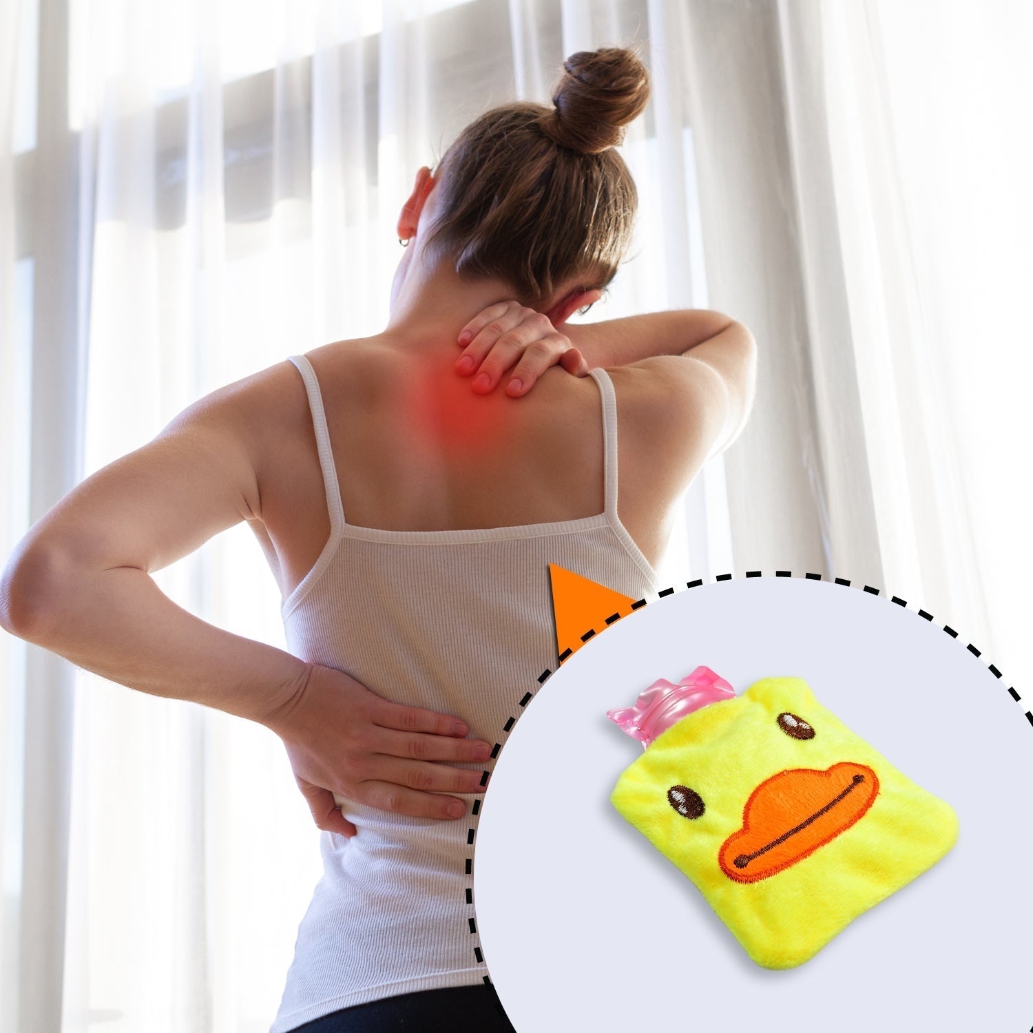 Yellow Duck small Hot Water Bag with Cover for Pain Relief, Neck, Shoulder Pain and Hand, Feet Warmer, Menstrual Cramps. - infinityexculsivestore.com