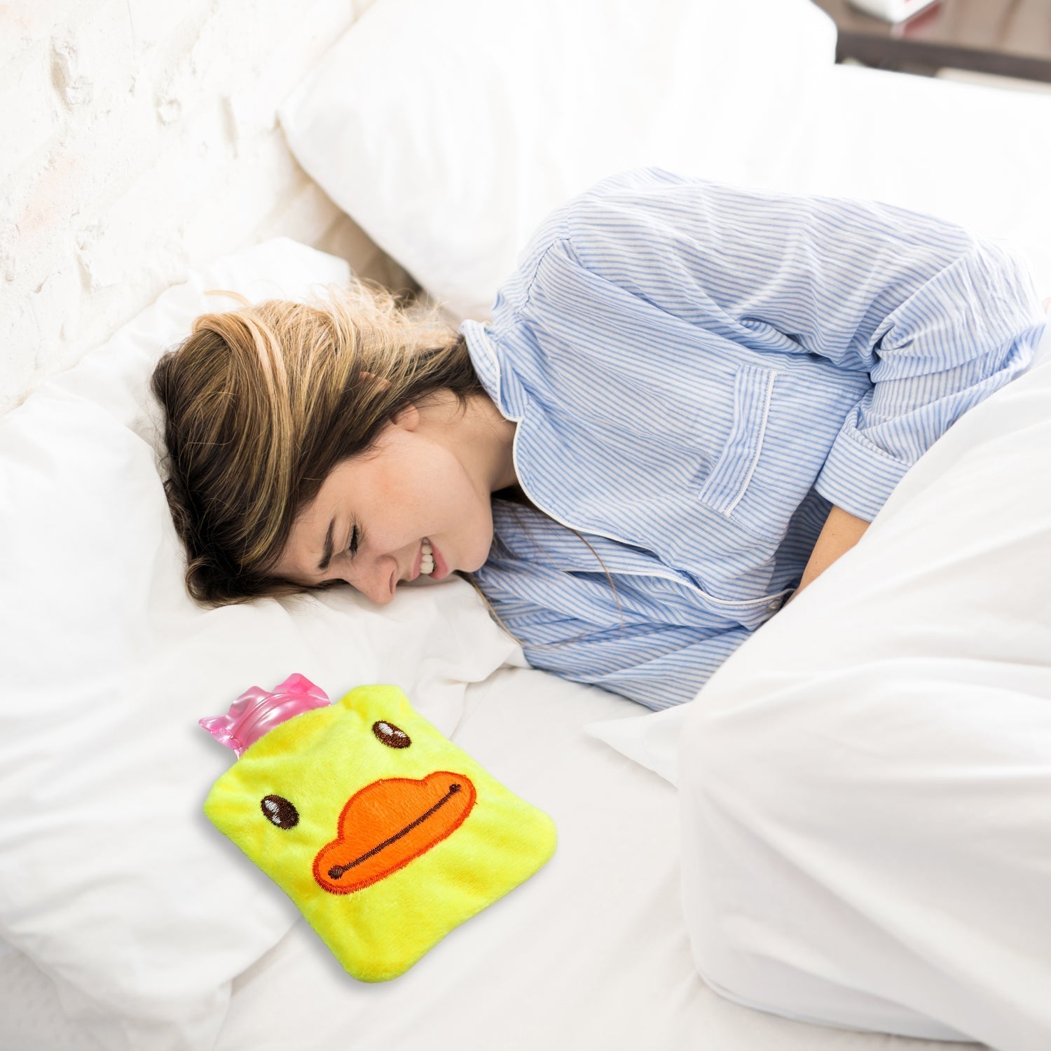 Yellow Duck small Hot Water Bag with Cover for Pain Relief, Neck, Shoulder Pain and Hand, Feet Warmer, Menstrual Cramps. - infinityexculsivestore.com