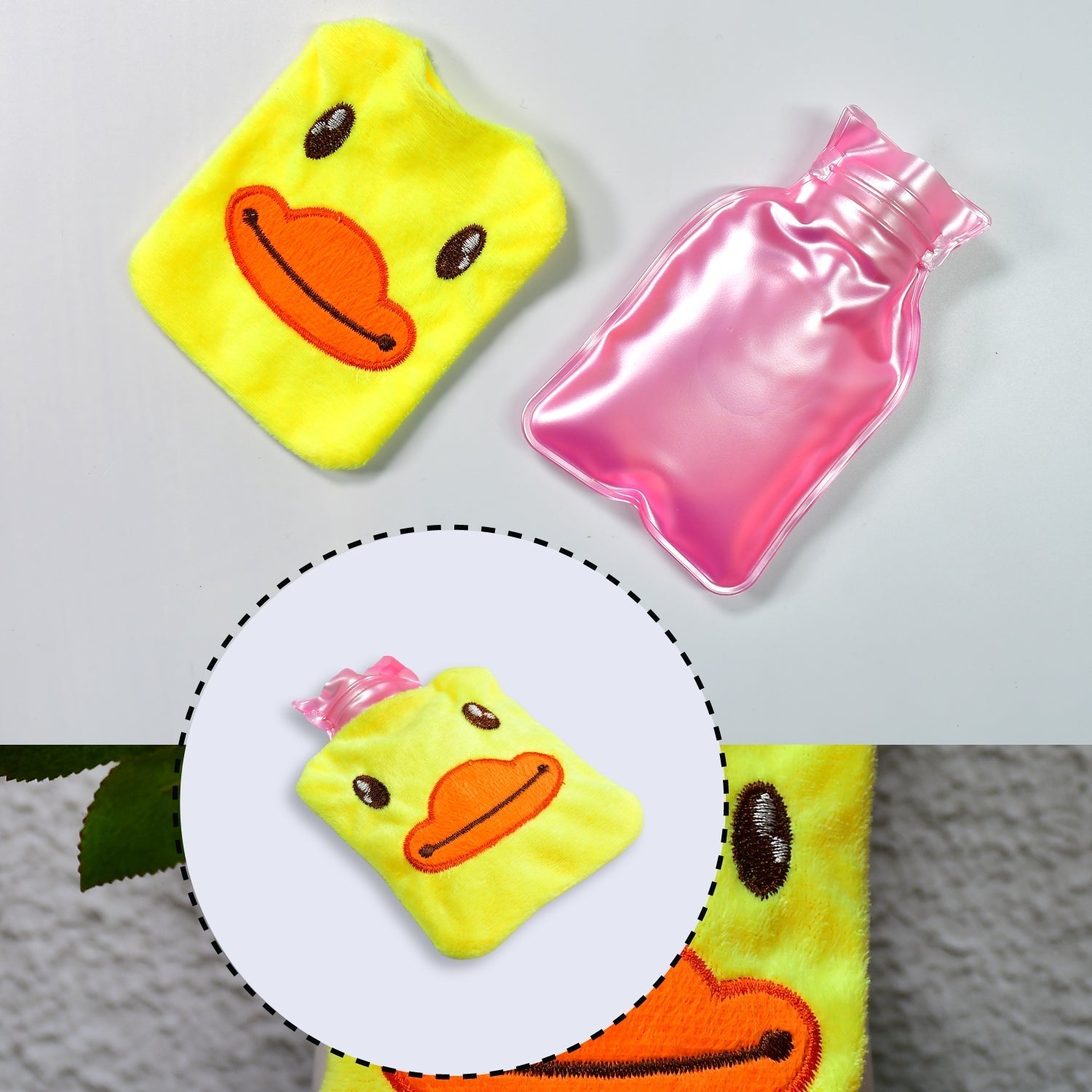 Yellow Duck small Hot Water Bag with Cover for Pain Relief, Neck, Shoulder Pain and Hand, Feet Warmer, Menstrual Cramps. - infinityexculsivestore.com