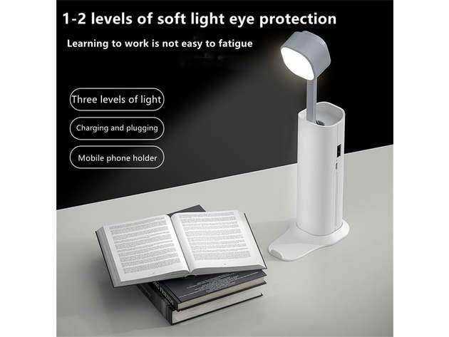4 in 1 Creative desk Lamp, Rechargeable LED Table Flashlight Eye Protection Table Lamp Power Bank Handheld Desk Night Lamp Portable Torch Light with Adjustable Light Head for Home Kids Room Bedroom Office - infinityexculsivestore.com