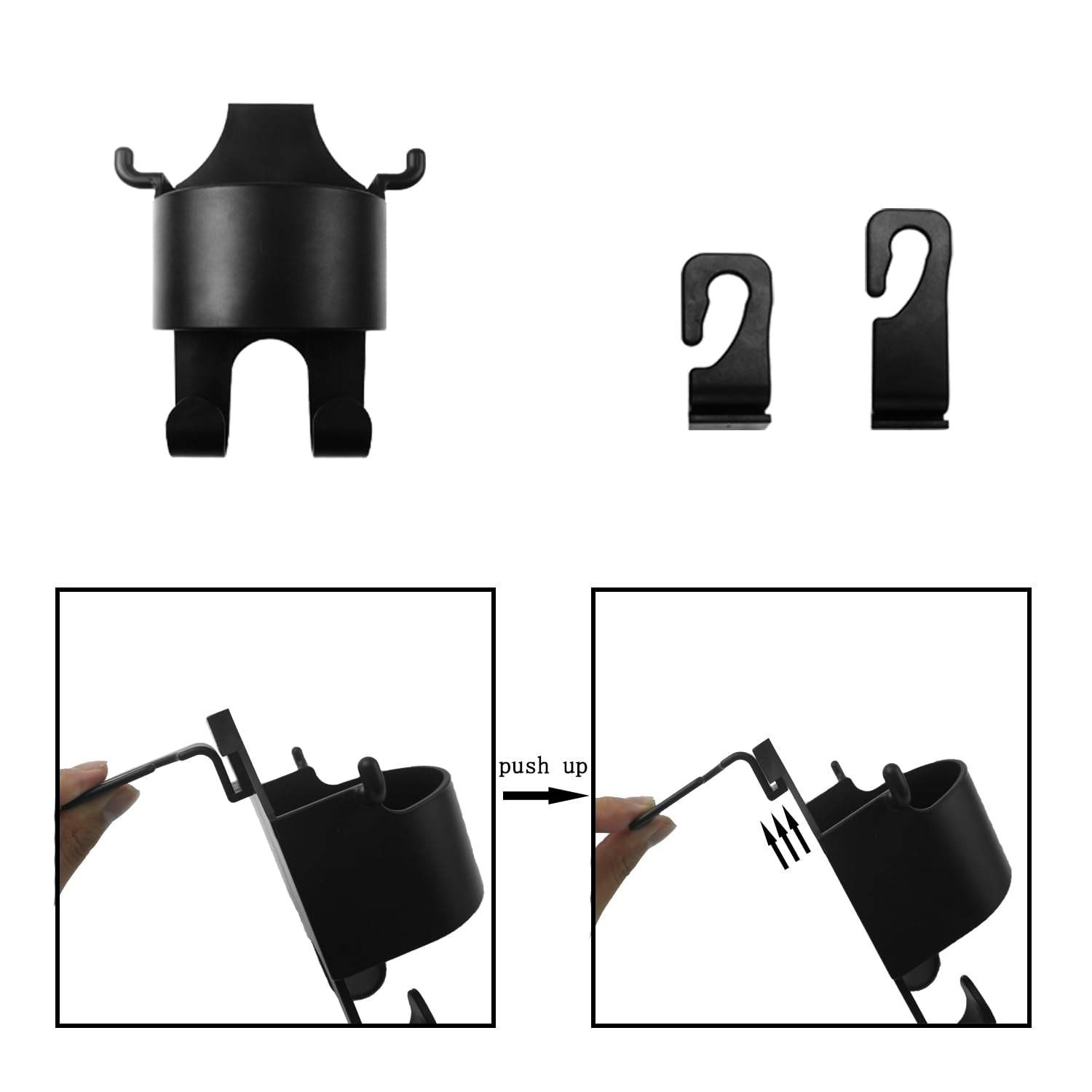 Car Headrest Backseat Organizer, 3 in 1 Automotive Cell Phone Drink cupholder Adapter with Headrest Hooks for Kids and Adults, Multifunctional Storage for Car Travel Accessories - infinityexculsivestore.com