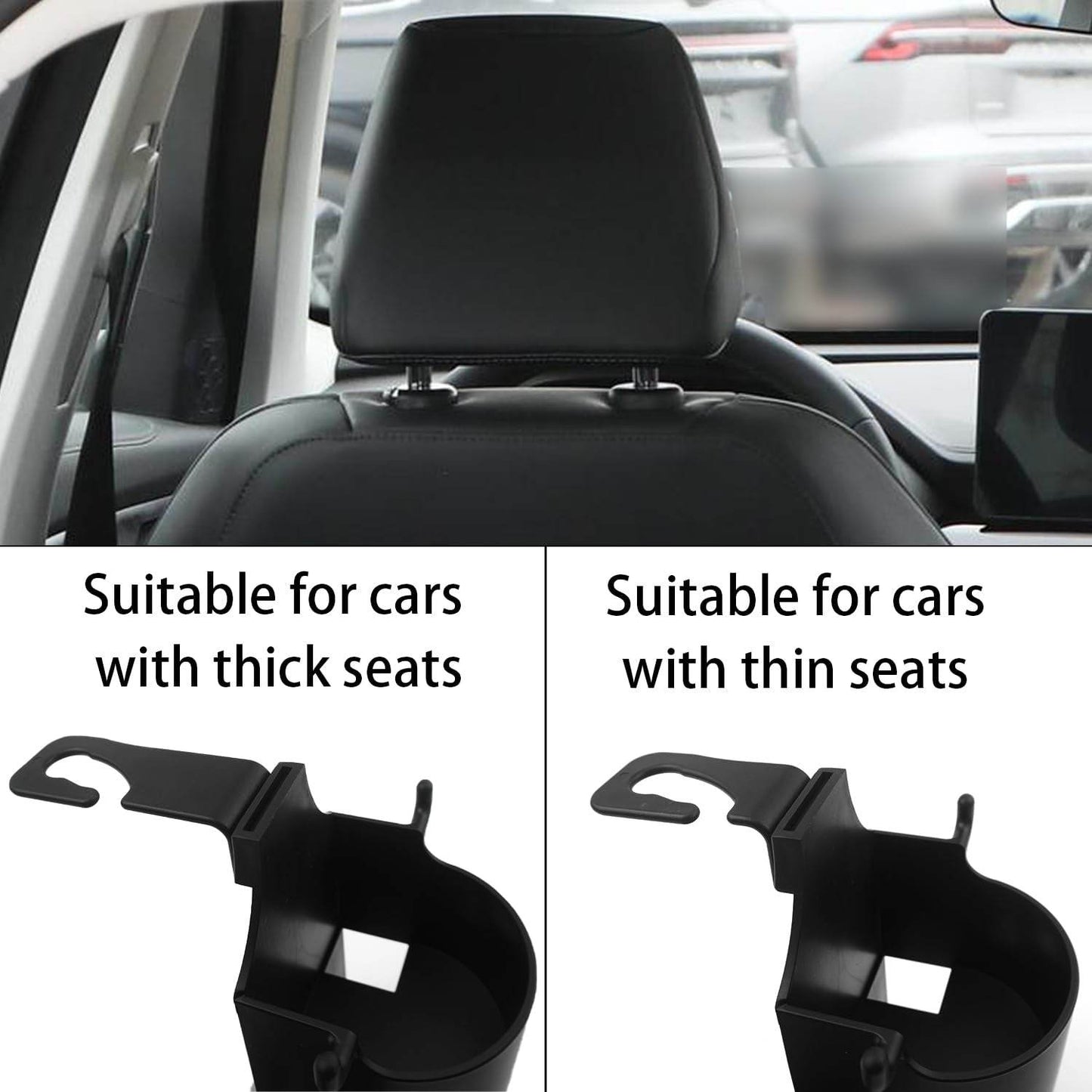 Car Headrest Backseat Organizer, 3 in 1 Automotive Cell Phone Drink cupholder Adapter with Headrest Hooks for Kids and Adults, Multifunctional Storage for Car Travel Accessories - infinityexculsivestore.com