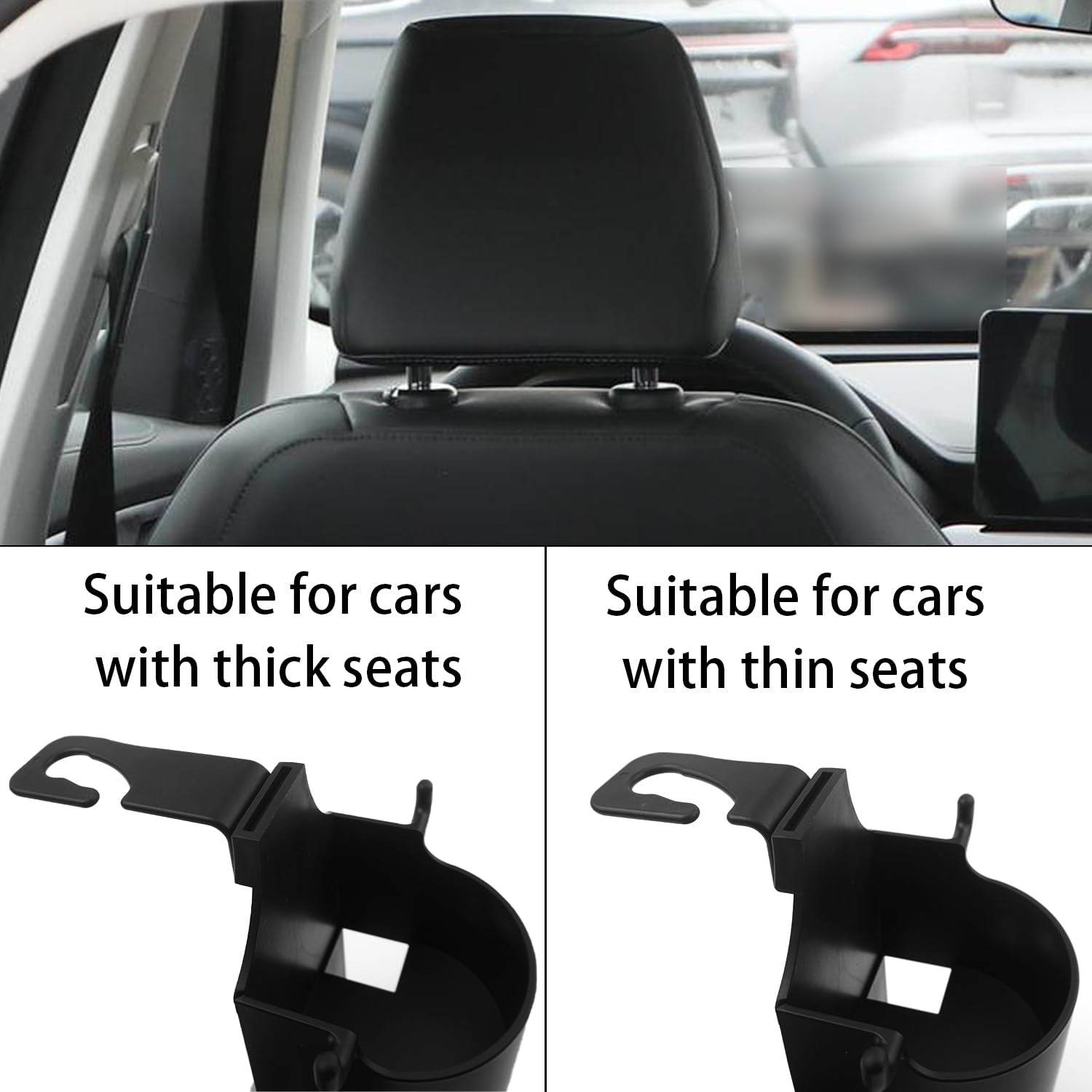 Car Headrest Backseat Organizer, 3 in 1 Automotive Cell Phone Drink cupholder Adapter with Headrest Hooks for Kids and Adults, Multifunctional Storage for Car Travel Accessories - infinityexculsivestore.com