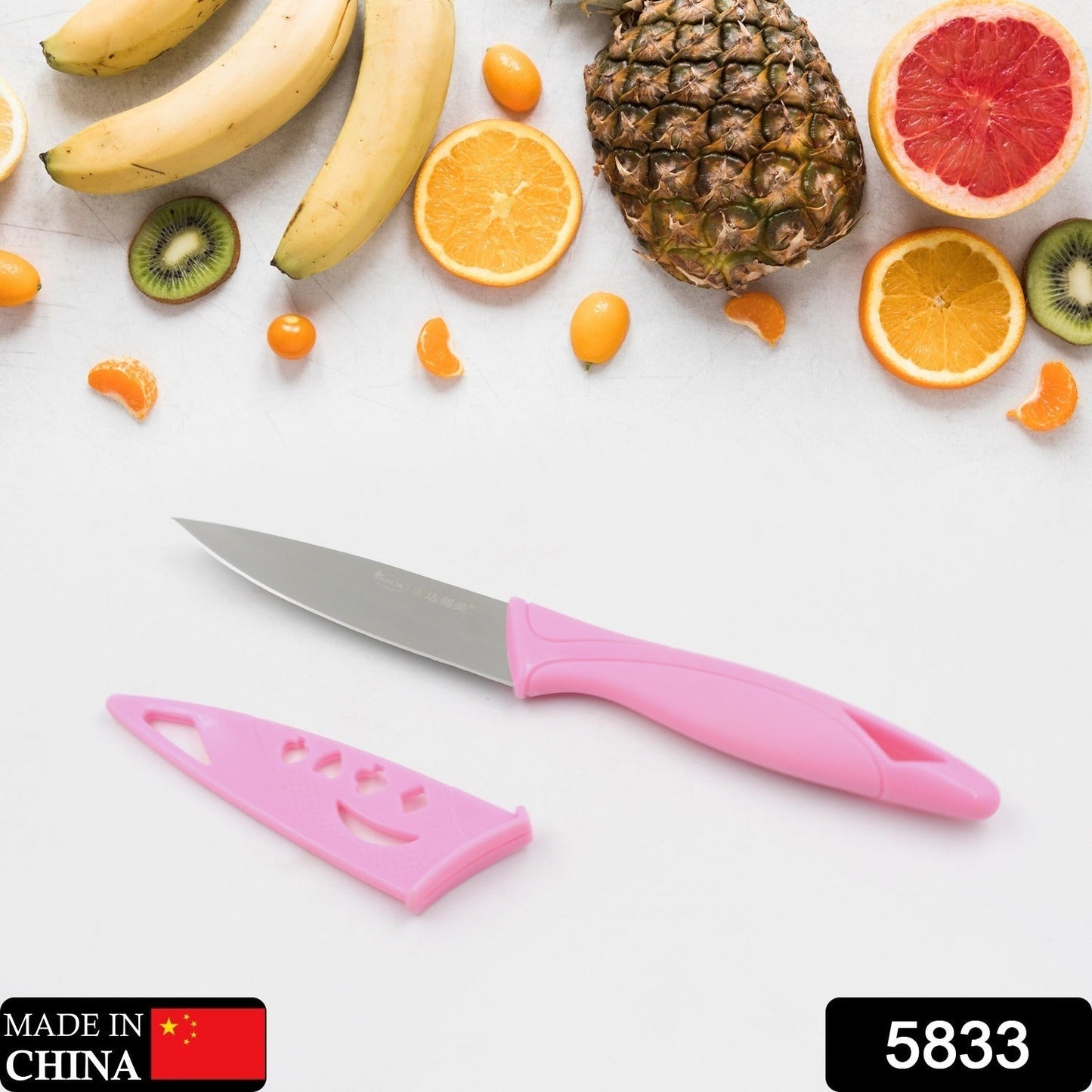 Stainless Steel Fruit Knife, New Sharp and Durable Fruit Knife Small, Comfortable Non - slip Handle, with Protective Cover, Suitable for Most Types of Vegetables and Fruits(1 Pc) - infinityexculsivestore.com