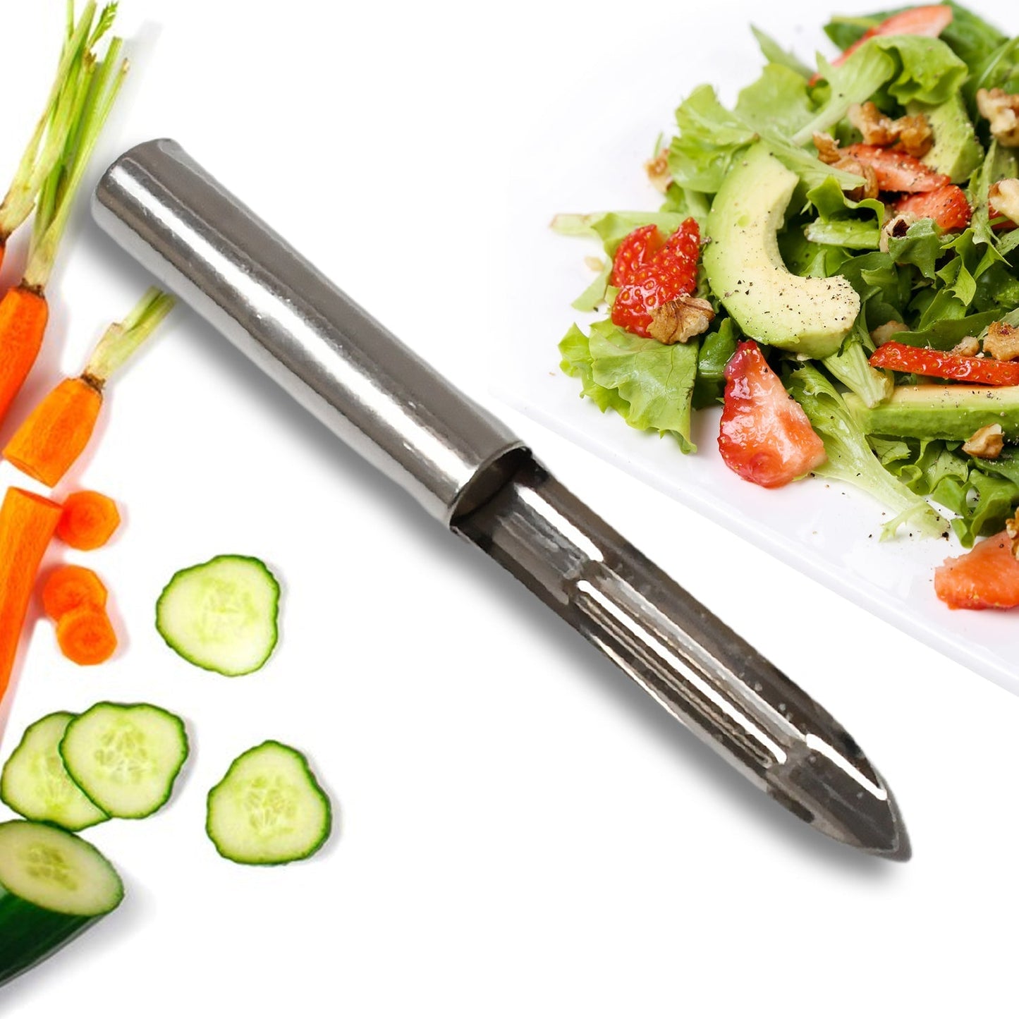 Multi - Purpose Stainless Steel Peeler With Handle For Vegetables, Potato Peeler, Carrot, grated, Suitable for Peeling and shredding Fruit and Vegetables Kitchen Accessories, Piller (12 Pcs Set)  - infinityexculsivestore.com