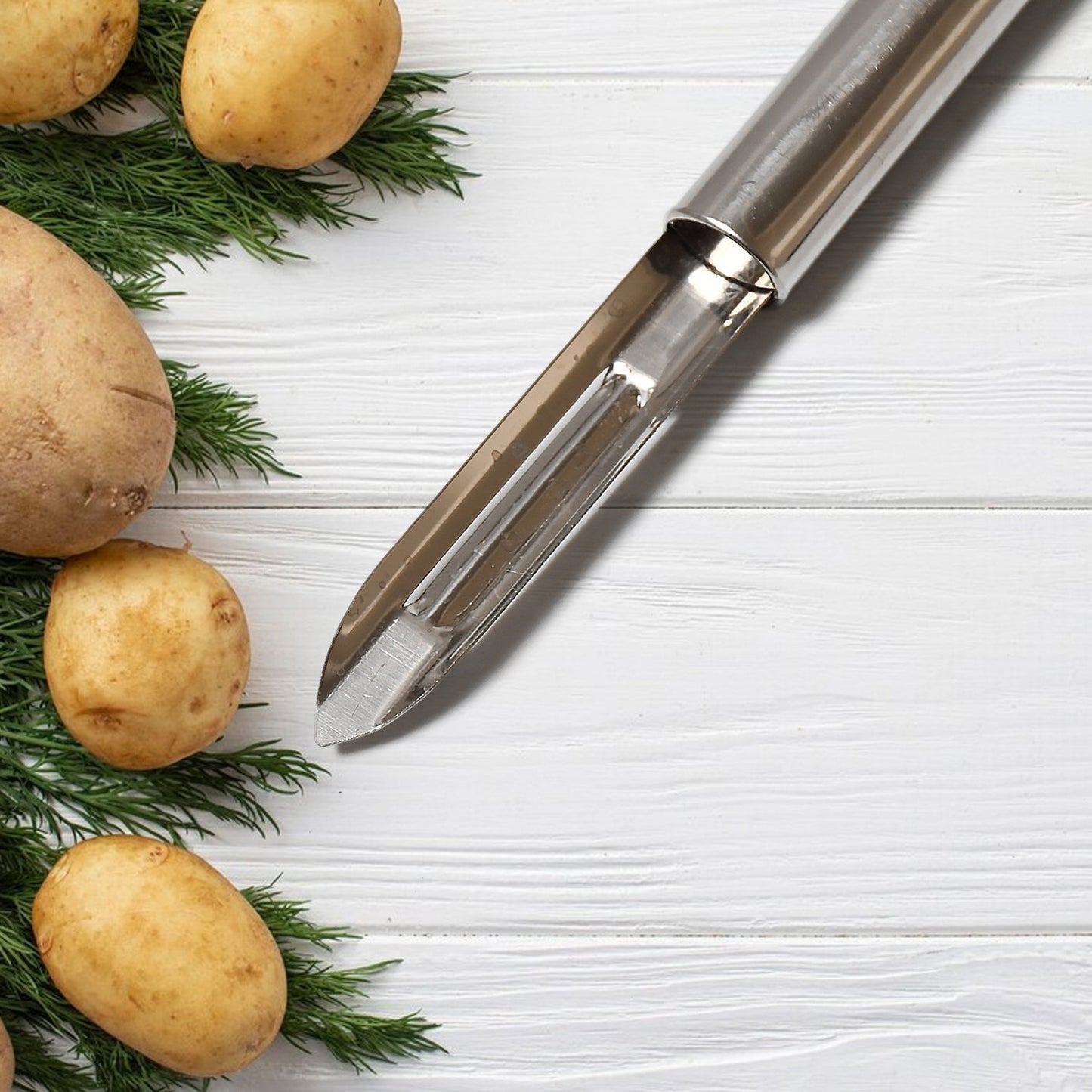 Multi - Purpose Stainless Steel Peeler With Handle For Vegetables, Potato Peeler, Carrot, grated, Suitable for Peeling and shredding Fruit and Vegetables Kitchen Accessories, Piller (12 Pcs Set)  - infinityexculsivestore.com