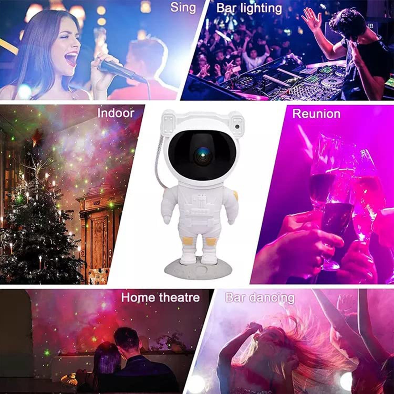 Robot Sky Space Stars Light Astronaut Galaxy Projector, Night lamp, Bedroom, Kids, Projector, Remote Control, Star Projector Will Take Children's to Explore The Vast Starry Sky for Adults, raksha bandhan, Diwali Gift - infinityexculsivestore.com