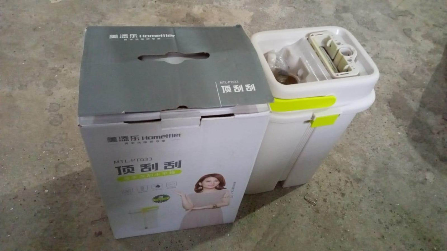 Floor Mop and Bucket Set, Flat Mop for Cleaning with Wringer, Self Clean Damp Mop and Bucket for Hardwood, Laminate, 2 in 1 Hands Free Mop with Washable Microfiber Pad for Wet & Dry Use - infinityexculsivestore.com