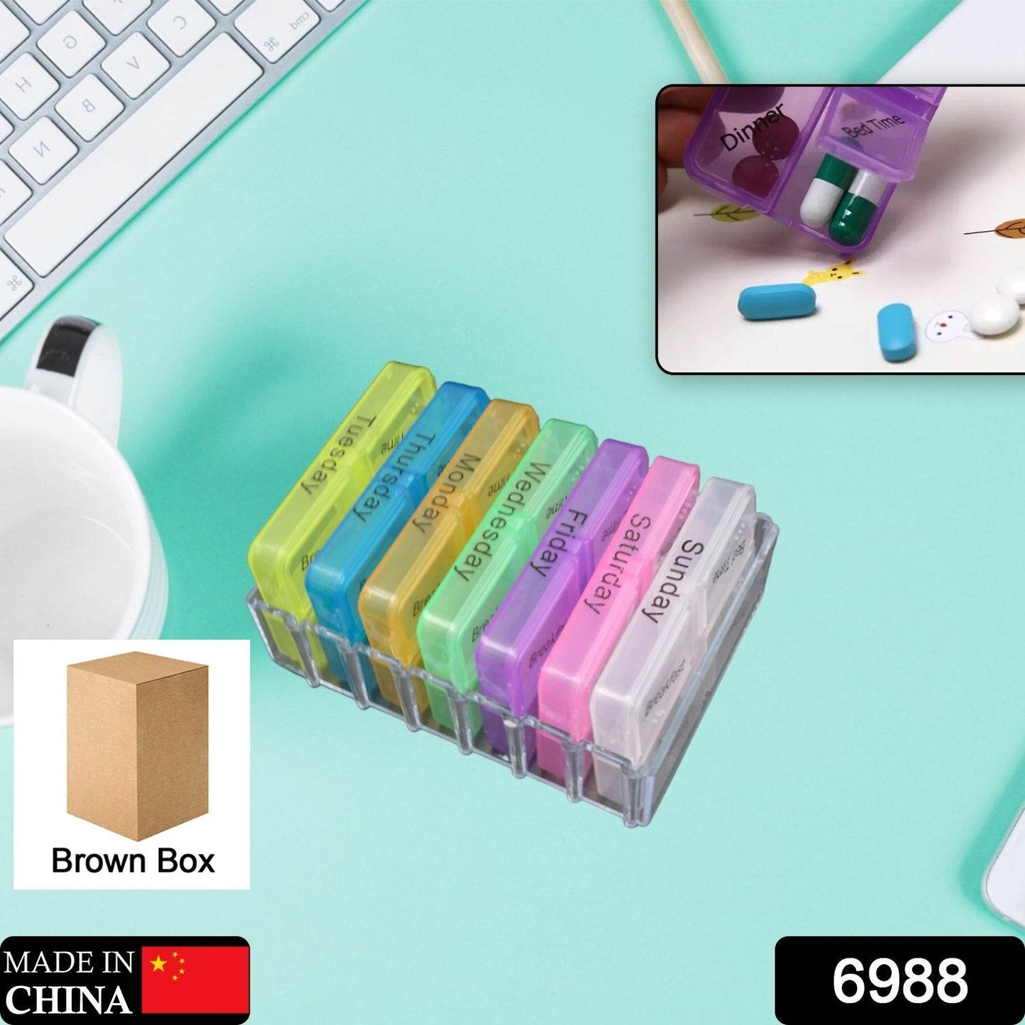 7 Days 4 Times Transparent Medicine Box 28 Grid Portable Large Capacity Travel, Medication Organizer Dispenser Boxes Large Compartments Moisture-Proof Pill Case Medication Reminder Travel - infinityexculsivestore.com