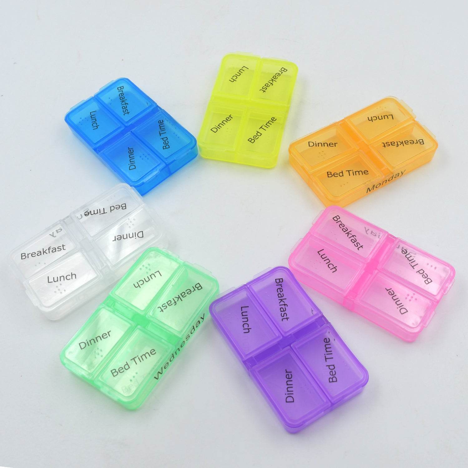 7 Days 4 Times Transparent Medicine Box 28 Grid Portable Large Capacity Travel, Medication Organizer Dispenser Boxes Large Compartments Moisture-Proof Pill Case Medication Reminder Travel - infinityexculsivestore.com