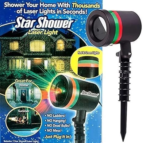 Star Fairy Motion Laser Lights Projector for Garden Lawn Landscape Outdoor Indoor, Home, Office, Diwali, Christmas, Navratri, Decorative Light, Party (No Remote Button, Multicolour) - infinityexculsivestore.com