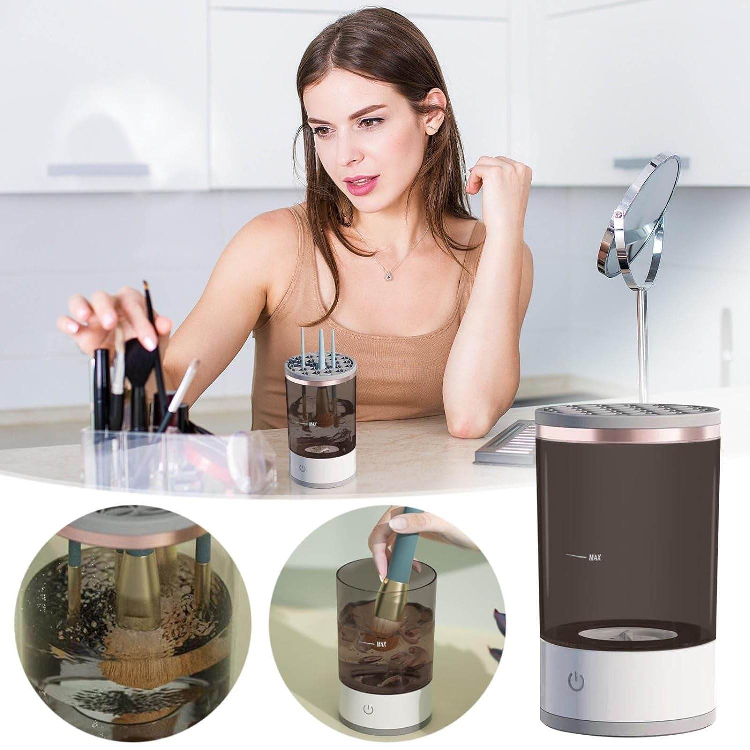 Automatic Makeup Brush Cleaner Fast Electric Brush Cleaner Hand Free Machine Super Clean Brush Washer & Brushes Organizer Tool (1 Pc) - infinityexculsivestore.com