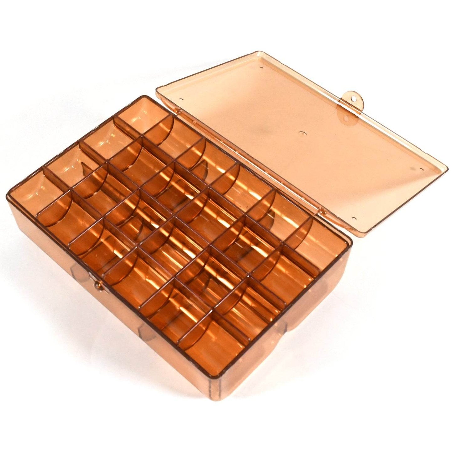 2 layer Acrylic Jewelry Storage Box Dustproof Earring Box, Storage Box Portable Nail Art Storage Case, 24 - Grid Small and 6 - Grid Big case Makeup Vanity Box (1 Pc / 30 Compartment) - infinityexculsivestore.com