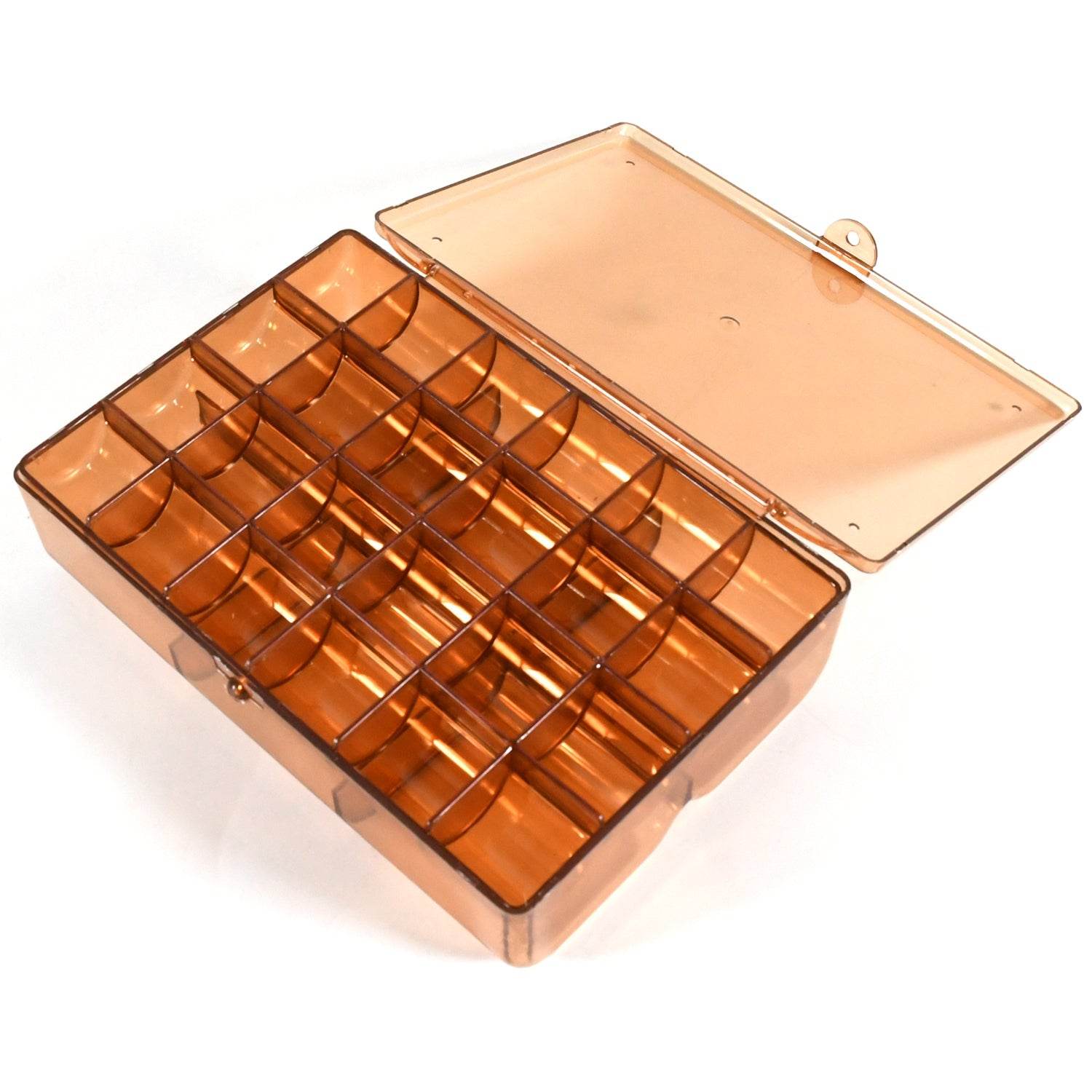 2 layer Acrylic Jewelry Storage Box Dustproof Earring Box, Storage Box Portable Nail Art Storage Case, 24 - Grid Small and 6 - Grid Big case Makeup Vanity Box (1 Pc / 30 Compartment) - infinityexculsivestore.com