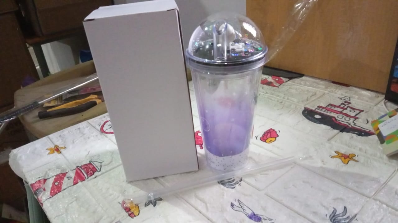 LED Glow Light, Design Printed Insulated Double Wall Plastic Tumbler Cups With Straws 13oz Theming Astronaut in Space Travel Tumbler Freezer Mug Drinking Cups for Boys and Girls School/Tuition/Gym/ Picnic (Pack Of 1) - infinityexculsivestore.com