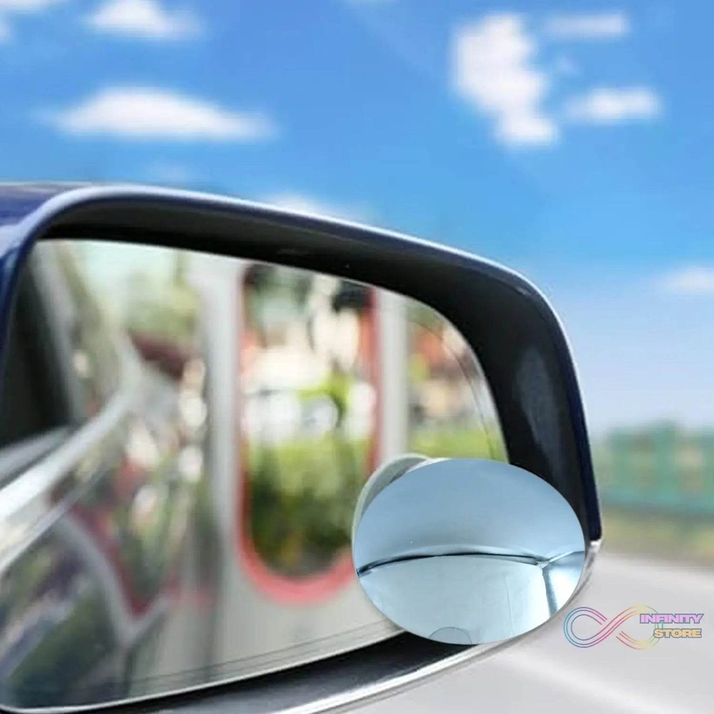Car Blind Spot Side Mirror Round HD Glass Blind spot Mirror (2 Pc) - infinityexculsivestore.com