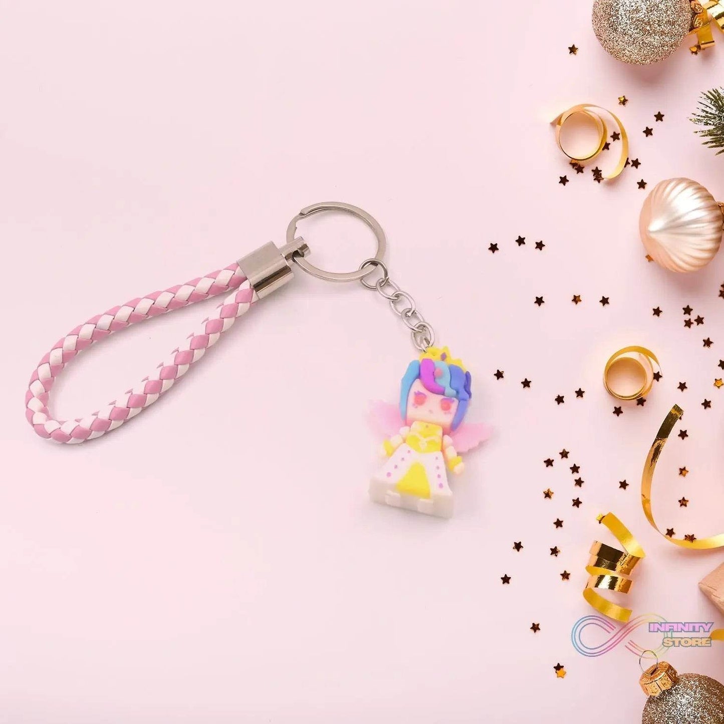 Cute Keychain With Card Gift - Keychain Accessories Key Chain Backpack Charms Car Keys Keychain for Kids Girls, Unicorn Toy and Charm Key- Chain for Bag / Door Key- Ring / car Key- Ring / Party Favor (Mix Color & Design 1 Pc ) - infinityexculsivestore.com