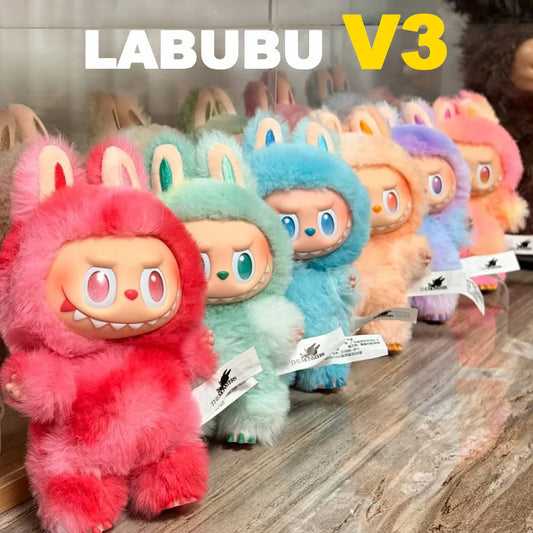 Labubu Doll Birthday Gift Labubu | Cartoon Doll | Labubu Character Toy | Labubu Toy | Labubu Action Plush Keychain Surprise (Multicolor)