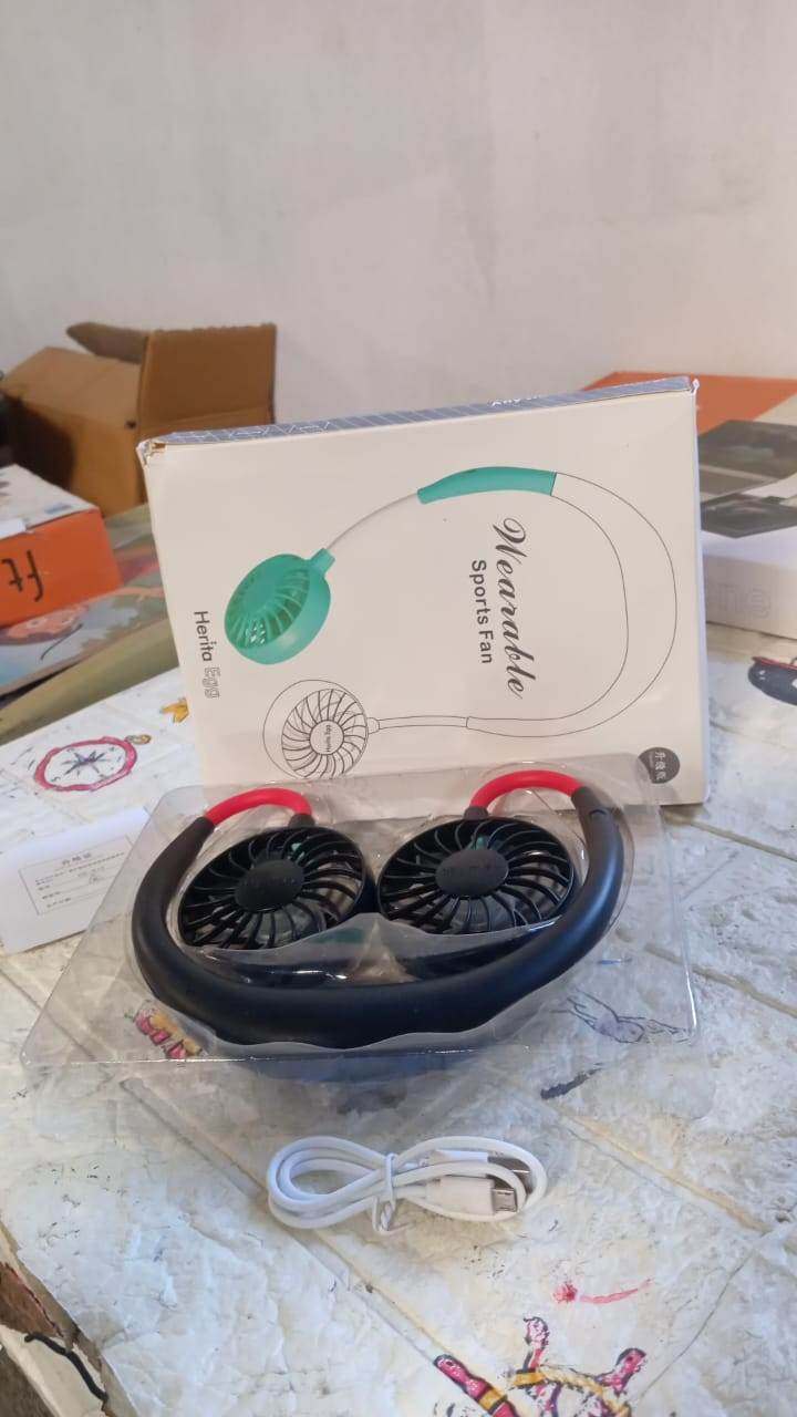 Hand Free Personal Fan - Portable USB Battery Rechargeable Mini Fan - Headphone Design Wearable Neckband Fan Necklance Fan Cooler Fan for Home, Sport, Camping, Beach, Travel, Office - infinityexculsivestore.com
