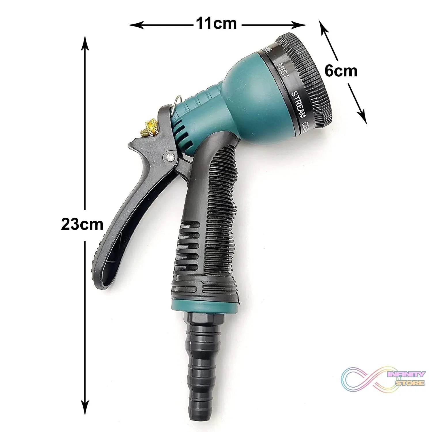Adjustable 8 Pattern Water Spray Gun Trigger High Pressure For vehicle & cleaning Garden Lawn, Grass rinse, flat, soak & washing for Car Bike Plants Pressure Washer water Nozzle - infinityexculsivestore.com