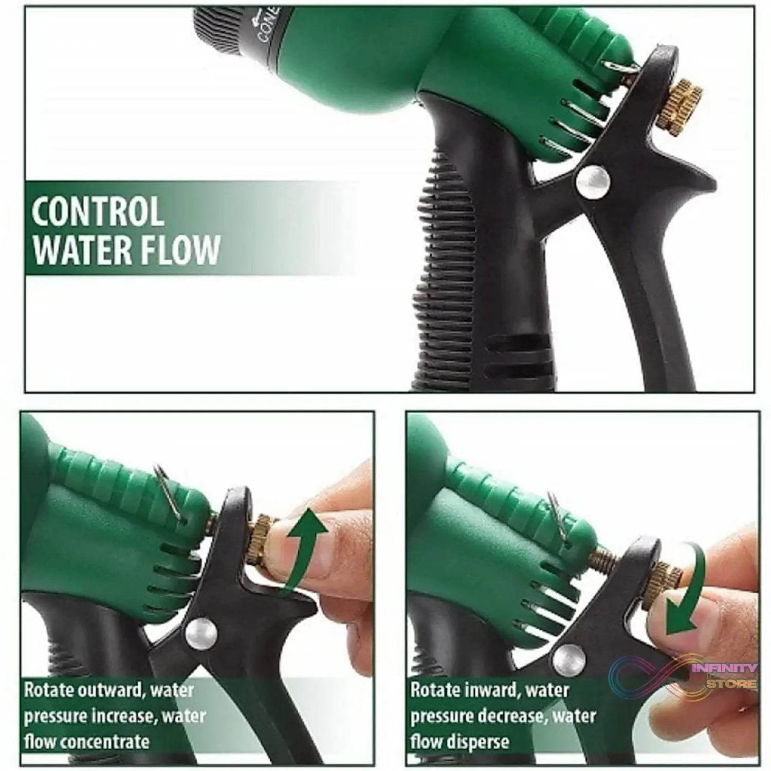 Adjustable 8 Pattern Water Spray Gun Trigger High Pressure For vehicle & cleaning Garden Lawn, Grass rinse, flat, soak & washing for Car Bike Plants Pressure Washer water Nozzle - infinityexculsivestore.com