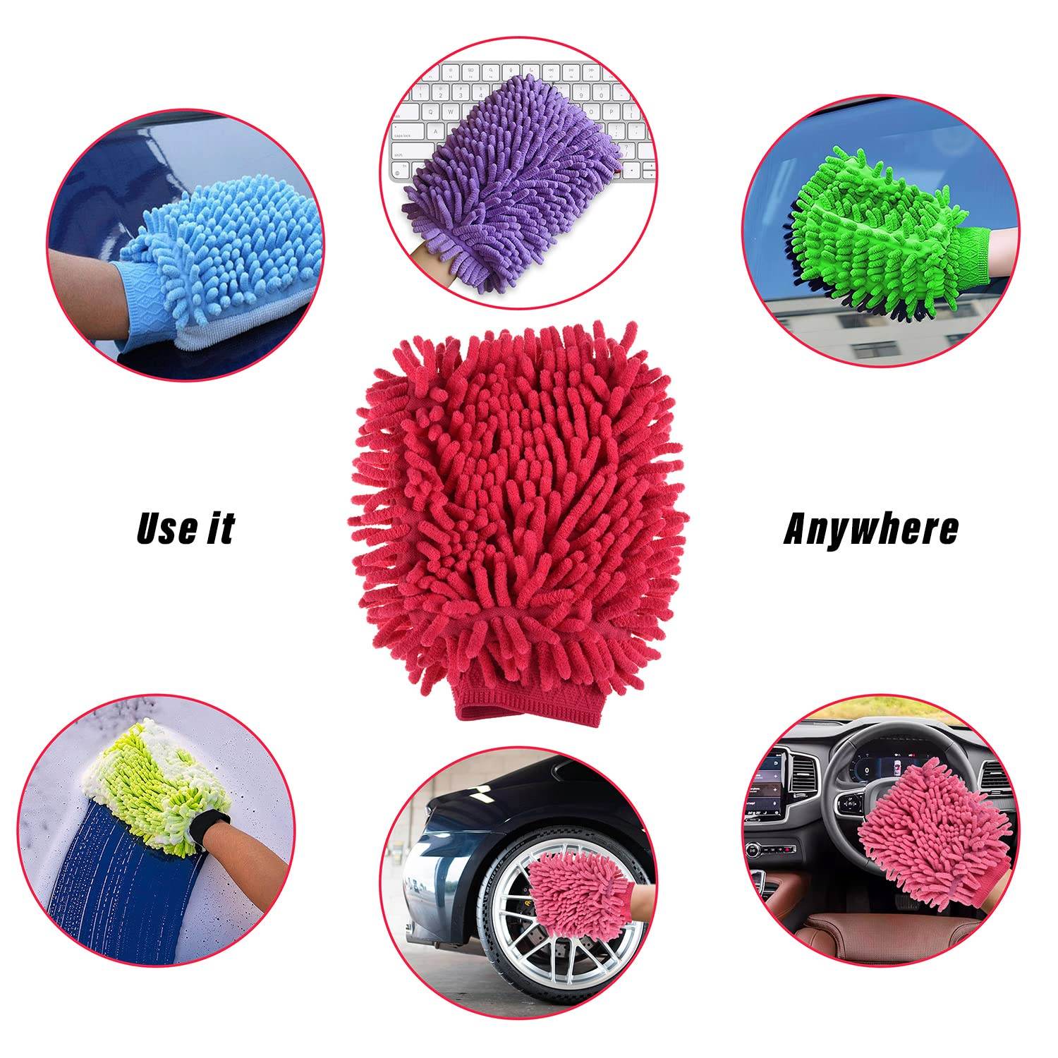 double sided microfiber hand glove duster (Mix Color) - infinityexculsivestore.com