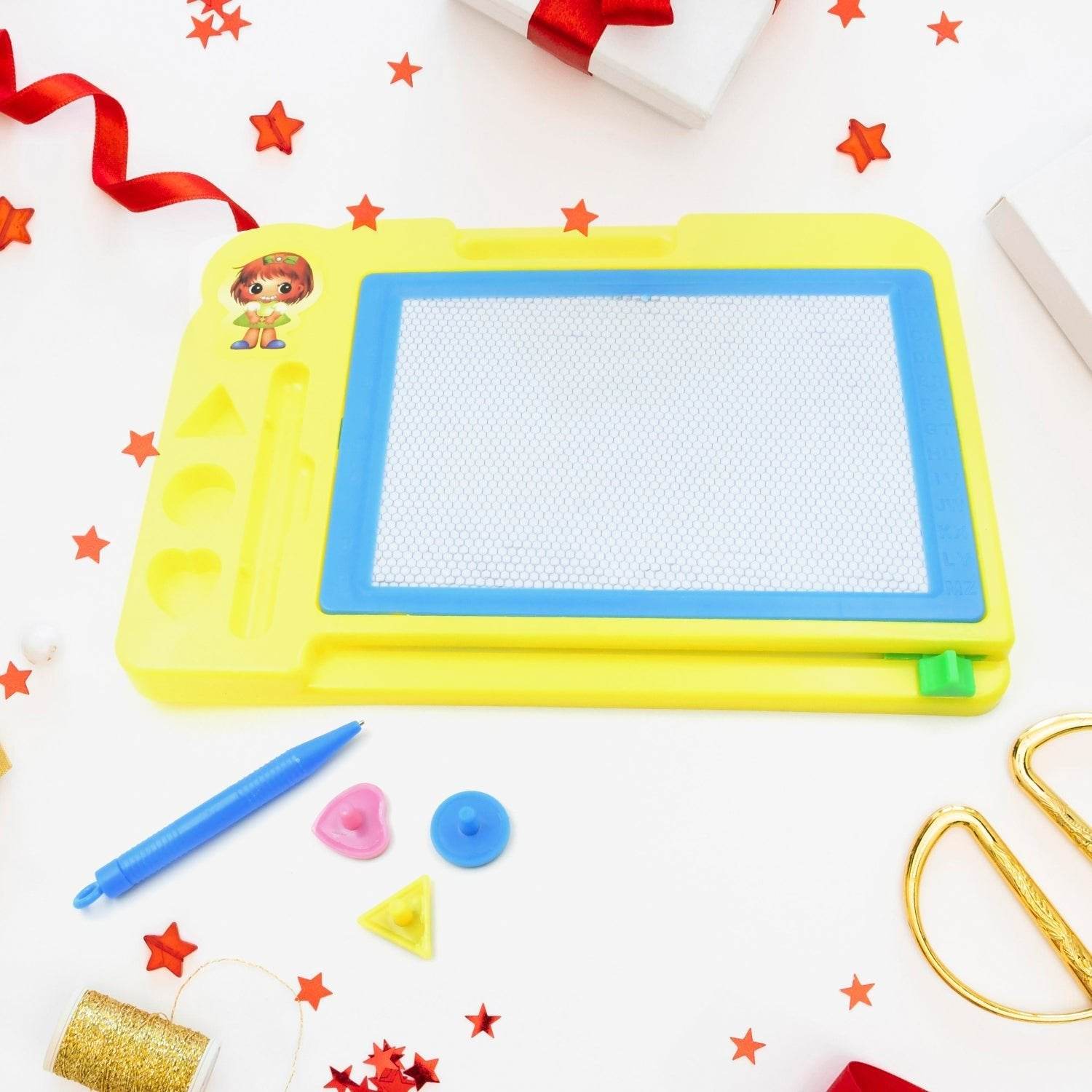 Children Magic Slate Pen Doodle Pad Erasable Drawing Easy Reading Writing Learning Graffiti Board Kids Gift Toy Magnetic Painting Sketch Pad for Baby Children (1 Pc Mix Color) - infinityexculsivestore.com