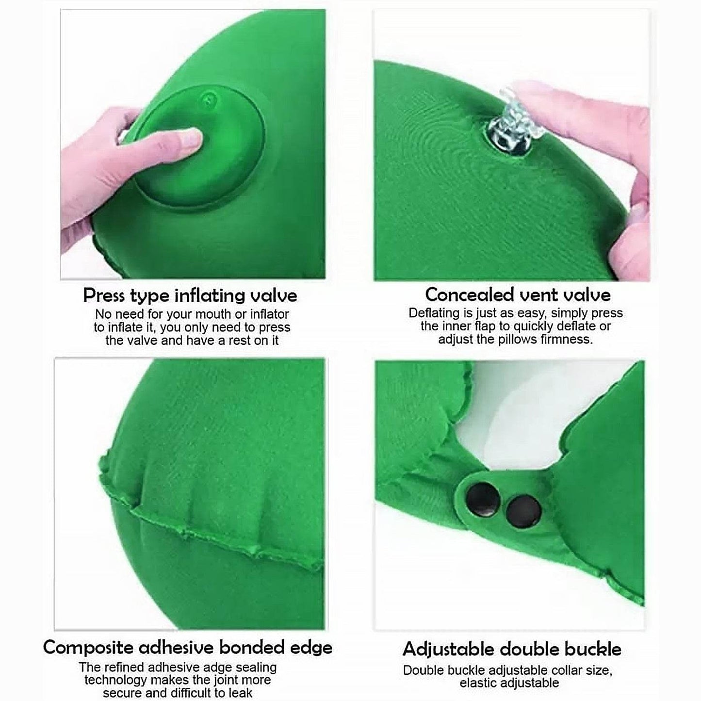 Inflatable & Foldable, Pillow U Shape Air Cushion Travel Pillow, Travel Business Trip Neck Pillow for Long Trips, Ideal for Men & Women Portable, and Perfect for Backpacking, Car Camping, and Even Airplane Travel - infinityexculsivestore.com