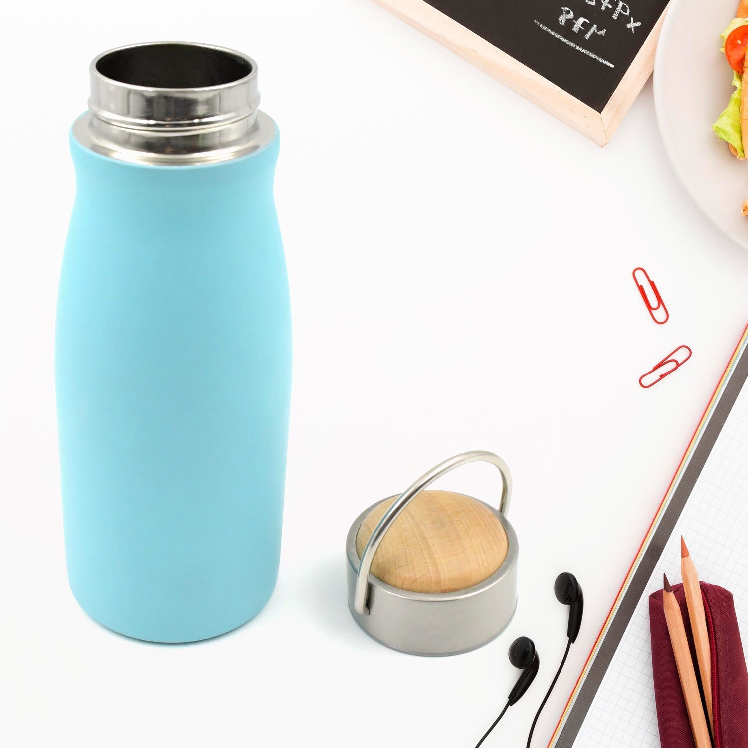 Stainless Steel Water Bottle With Handle, Fridge Water Bottle, Stainless Steel Water Bottle Leak Proof, Rust Proof, Hot & Cold Drinks, Gym Sipper BPA Free Food Grade Quality, Steel fridge Bottle For office / Gym / School (360 ML) - infinityexculsivestore.com