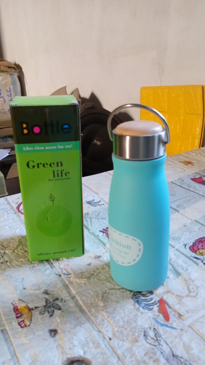 Stainless Steel Water Bottle With Handle, Fridge Water Bottle, Stainless Steel Water Bottle Leak Proof, Rust Proof, Hot & Cold Drinks, Gym Sipper BPA Free Food Grade Quality, Steel fridge Bottle For office / Gym / School (360 ML) - infinityexculsivestore.com