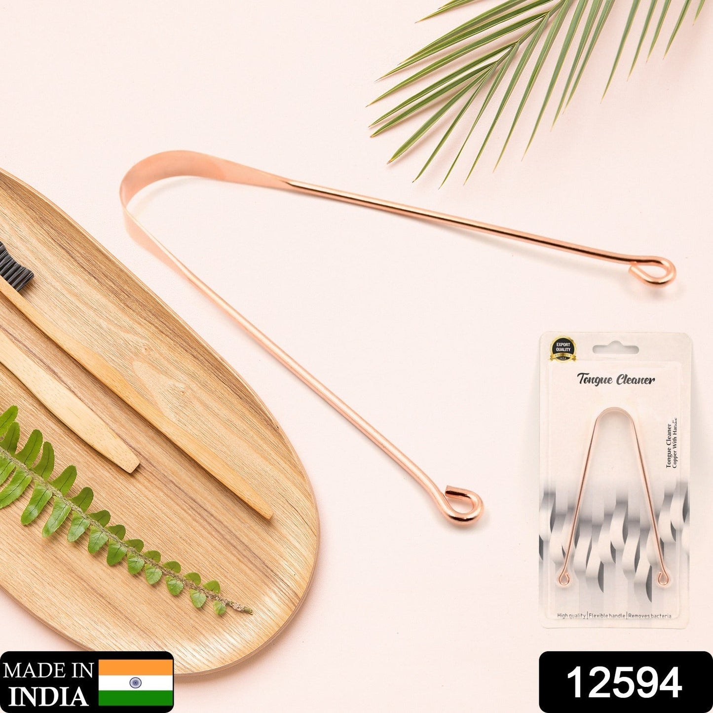 Tongue Cleaner For Kids & Adults | Tongue Scraper For Bad Breath, Maintain Oral Hygiene for Daily Use | for Fresh Breath & Bacteria Removal | Improved Taste (Steel, Copper, Tongue Cleaner / 1 Pc) - infinityexculsivestore.com