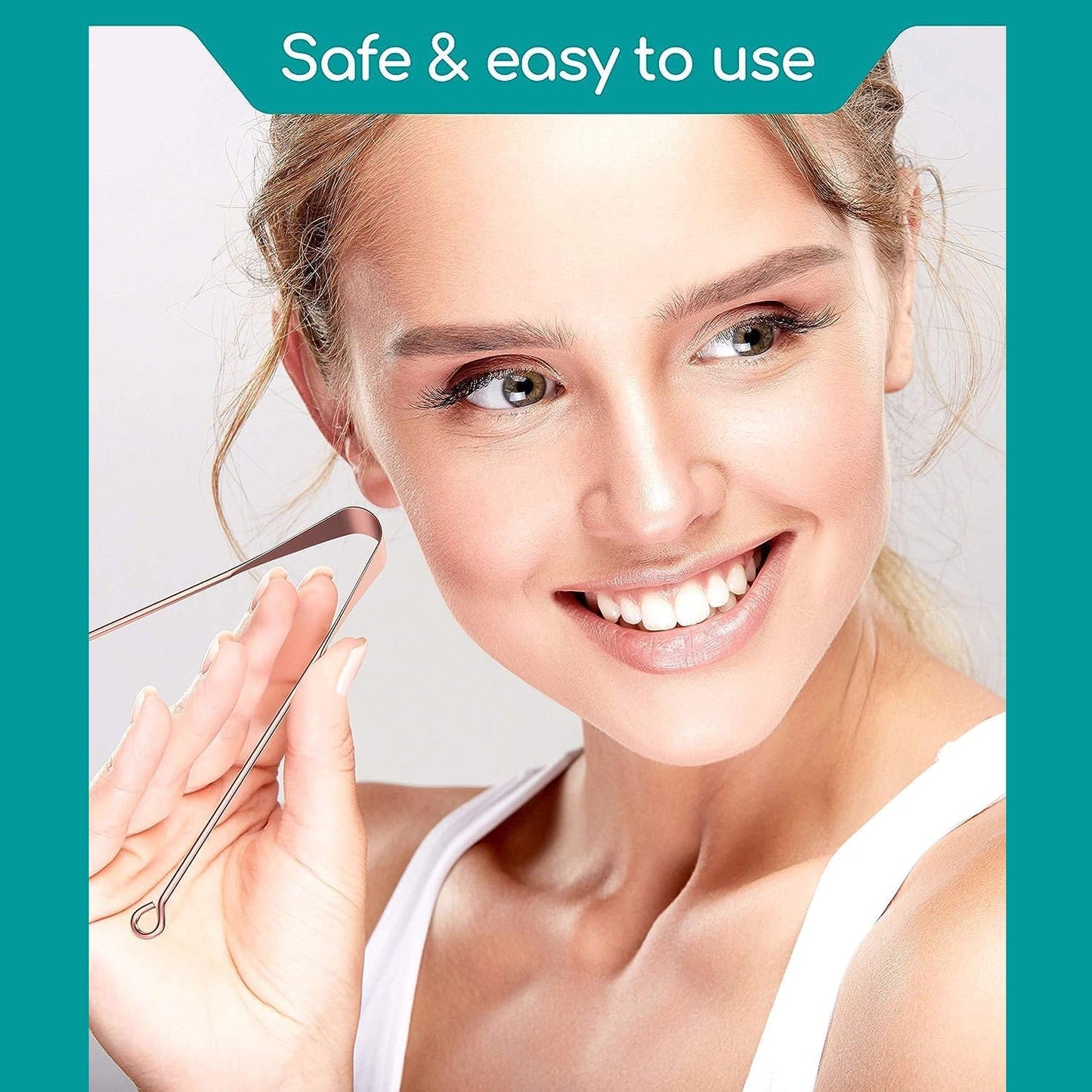 Tongue Cleaner For Kids & Adults | Tongue Scraper For Bad Breath, Maintain Oral Hygiene for Daily Use | for Fresh Breath & Bacteria Removal | Improved Taste (Steel, Copper, Tongue Cleaner / 1 Pc) - infinityexculsivestore.com