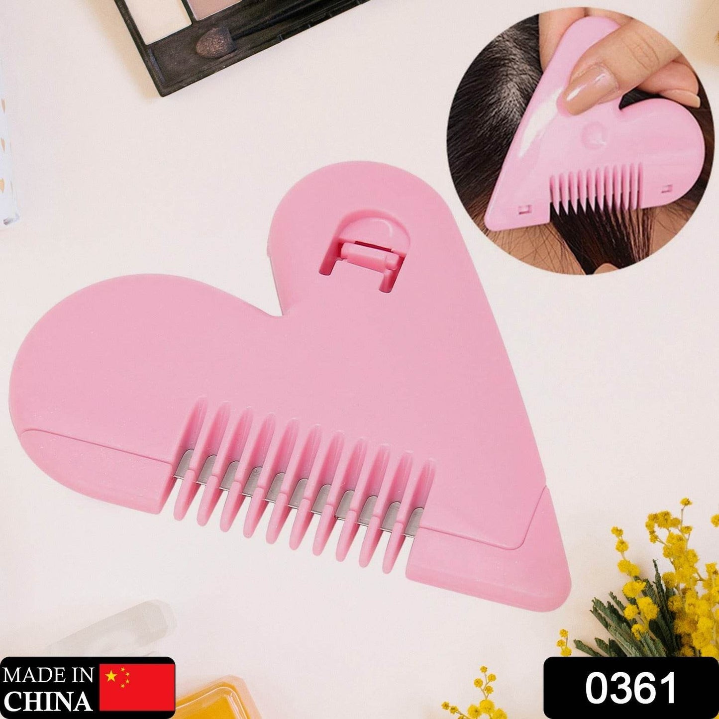 Heart Shape Plastic Hair Cutting Scissors for Baby Girls Lightweight Portable Hair Thinning Double‑Edge Stainless Steel Convenient for Hair Cutting for Hair Thinning (1 Pc ) - infinityexculsivestore.com