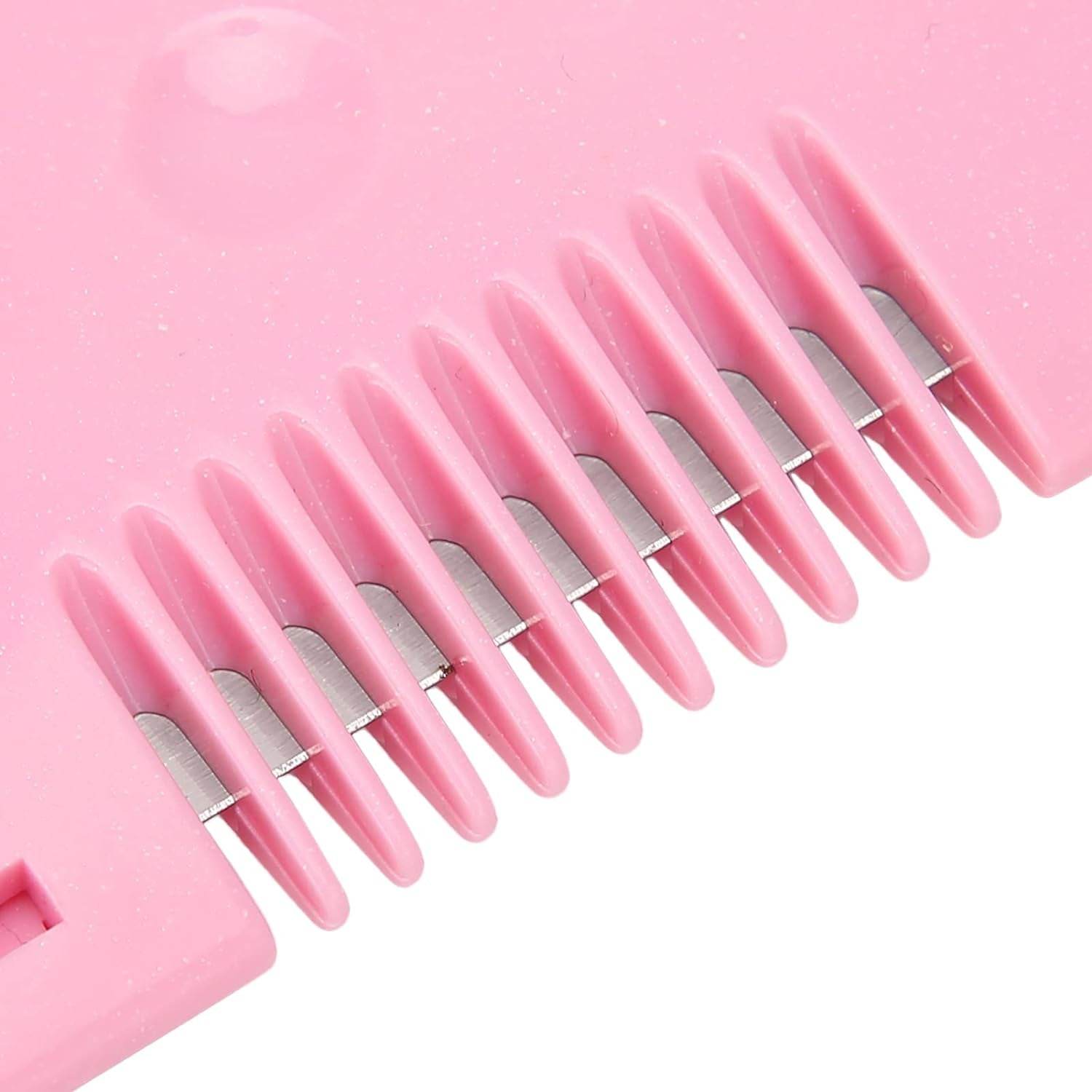 Heart Shape Plastic Hair Cutting Scissors for Baby Girls Lightweight Portable Hair Thinning Double‑Edge Stainless Steel Convenient for Hair Cutting for Hair Thinning (1 Pc ) - infinityexculsivestore.com