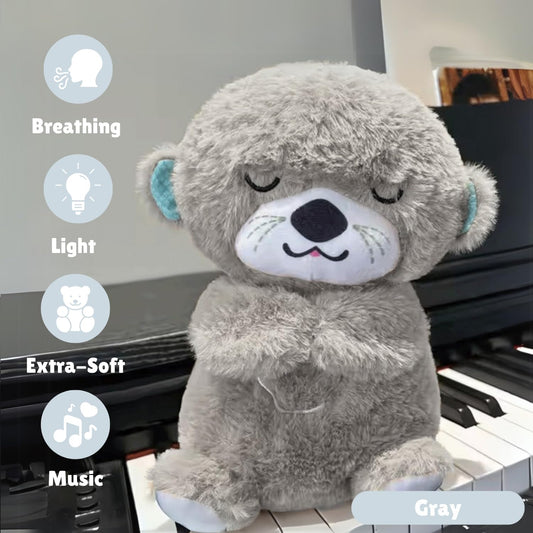 MOROVIK Breathing Teddy Otter Glowing Music for Baby Sensory Sleep Lights Rhythmic Simulation Plush for Babies Kids Soothing Sound and DΓ©cor Item Specialy for Valentine Gift (Multi) - infinityexculsivestore.com