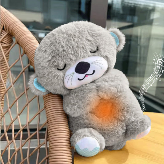 MOROVIK Breathing Teddy Otter Glowing Music for Baby Sensory Sleep Lights Rhythmic Simulation Plush for Babies Kids Soothing Sound and DΓ©cor Item Specialy for Valentine Gift (Multi) - infinityexculsivestore.com