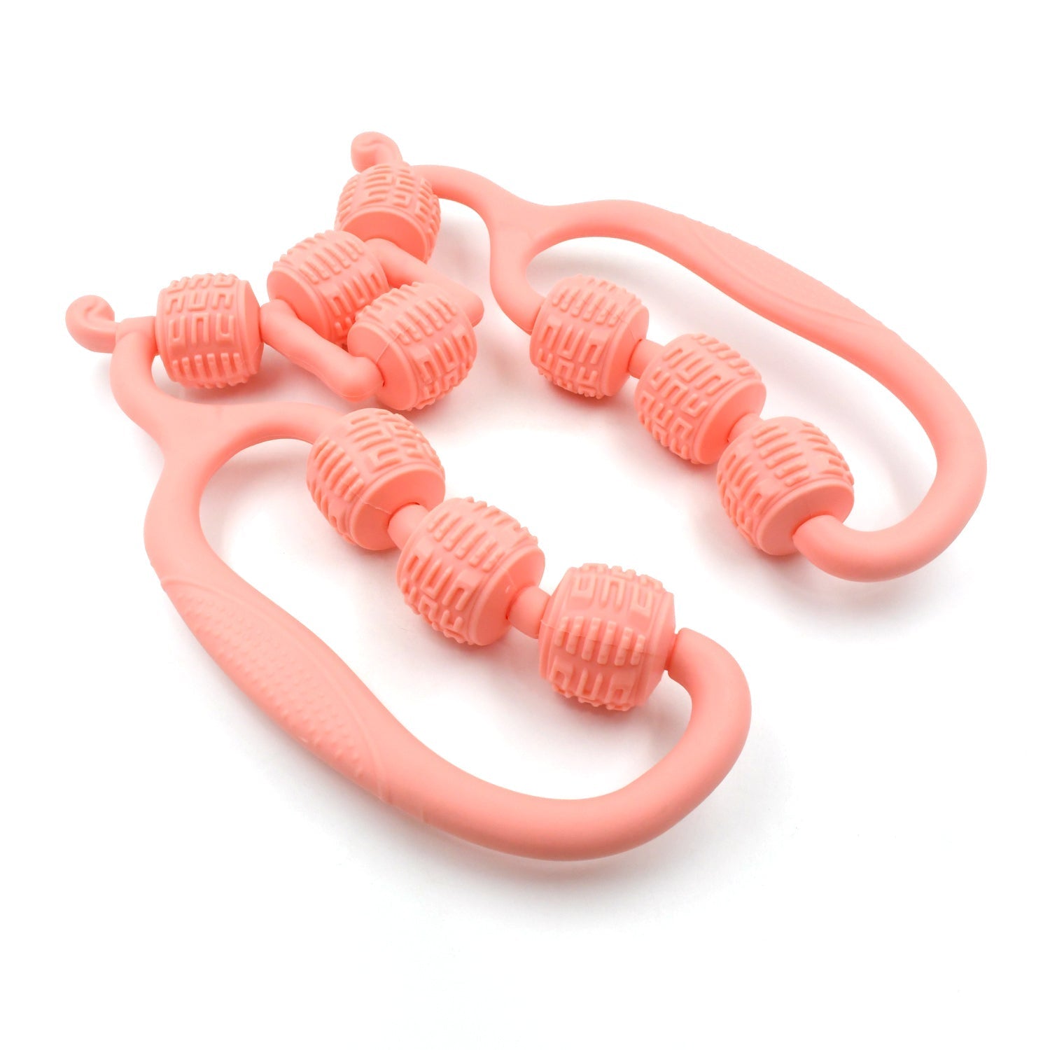 Muscle Massage Roller, 10 Wheels Relieve Soreness Leg Muscle Roller Fitness Roller Muscle Relaxer Massage Roller Ring Clip All Round Massaging Uniform Force Elastic PP Drop Shaped for Home Use (1 Pc) - infinityexculsivestore.com