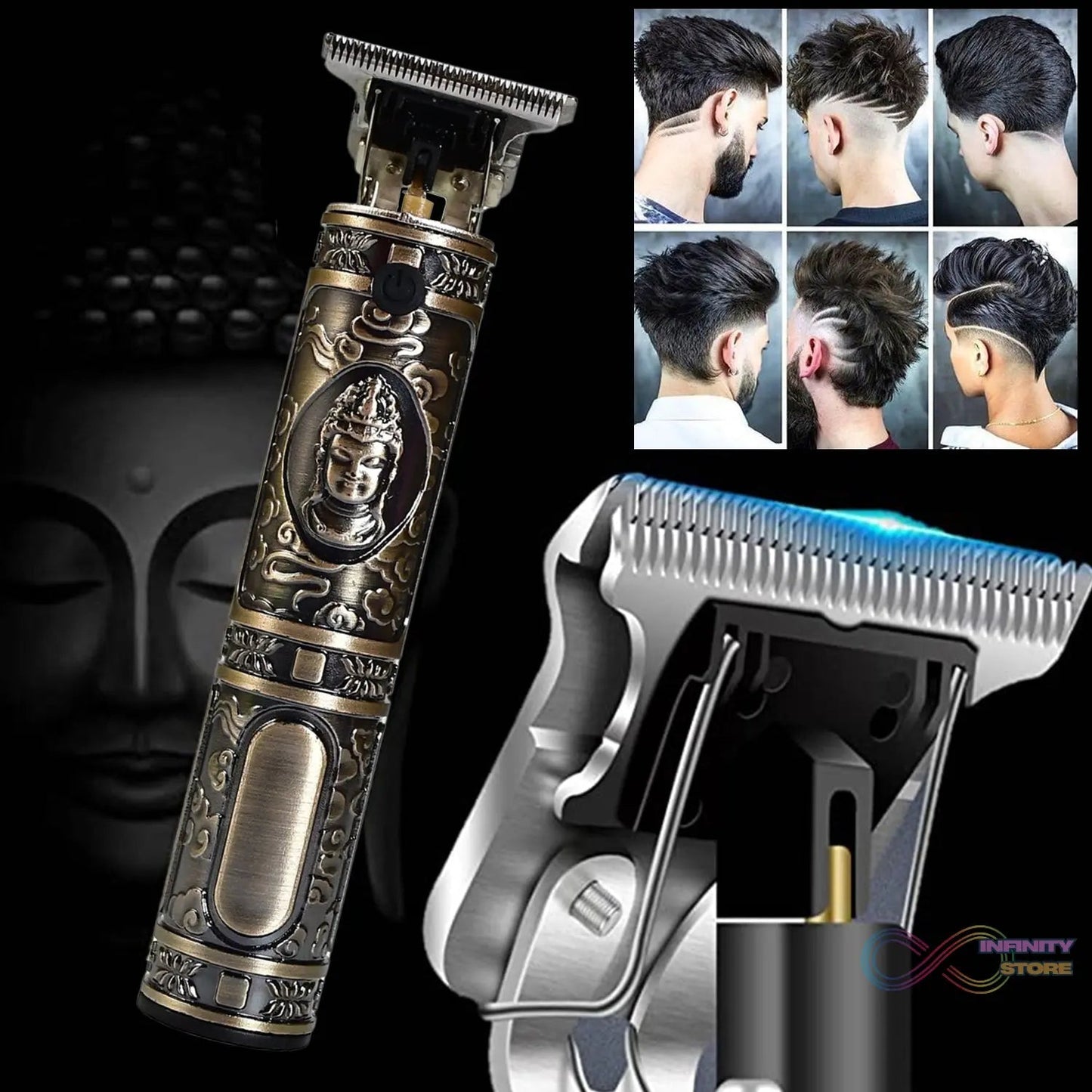 Electric shaving machine dry shaving for men - hair shaving and trimming beard With adjustable blade clipper. - infinityexculsivestore.com