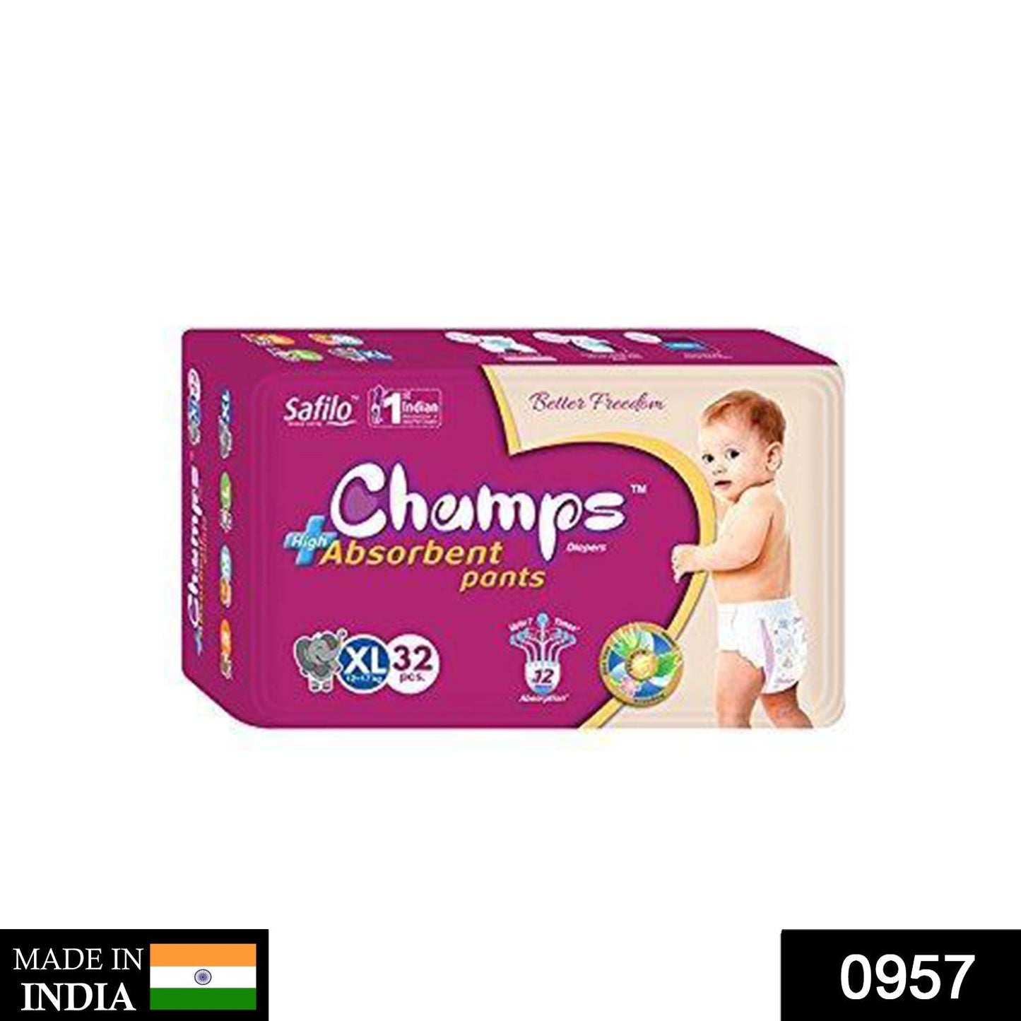 Premium Champs High Absorbent Pant Style Diaper Small, Medium and Large Size Diaper - infinityexculsivestore.com