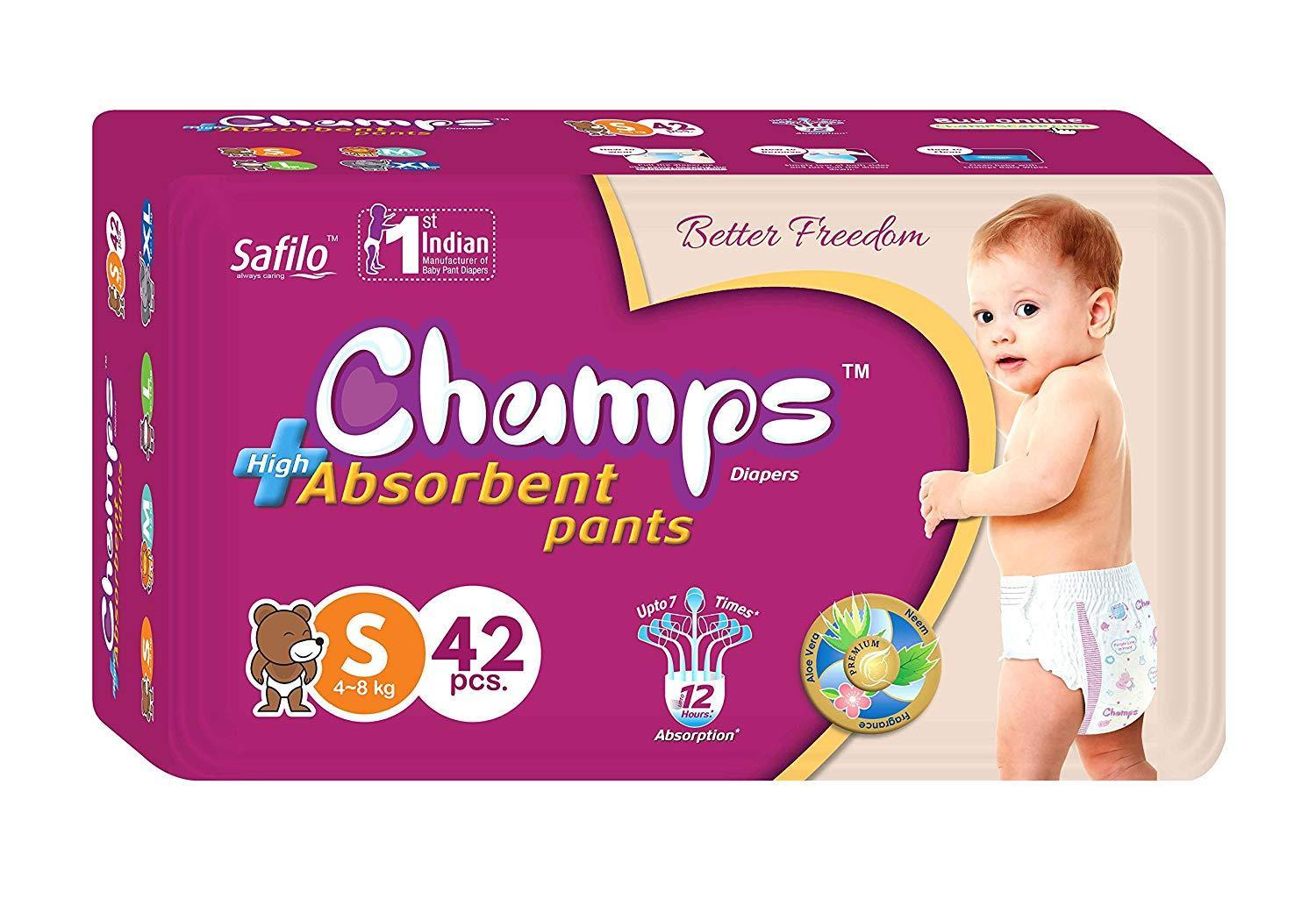 Premium Champs High Absorbent Pant Style Diaper Small, Medium and Large Size Diaper - infinityexculsivestore.com